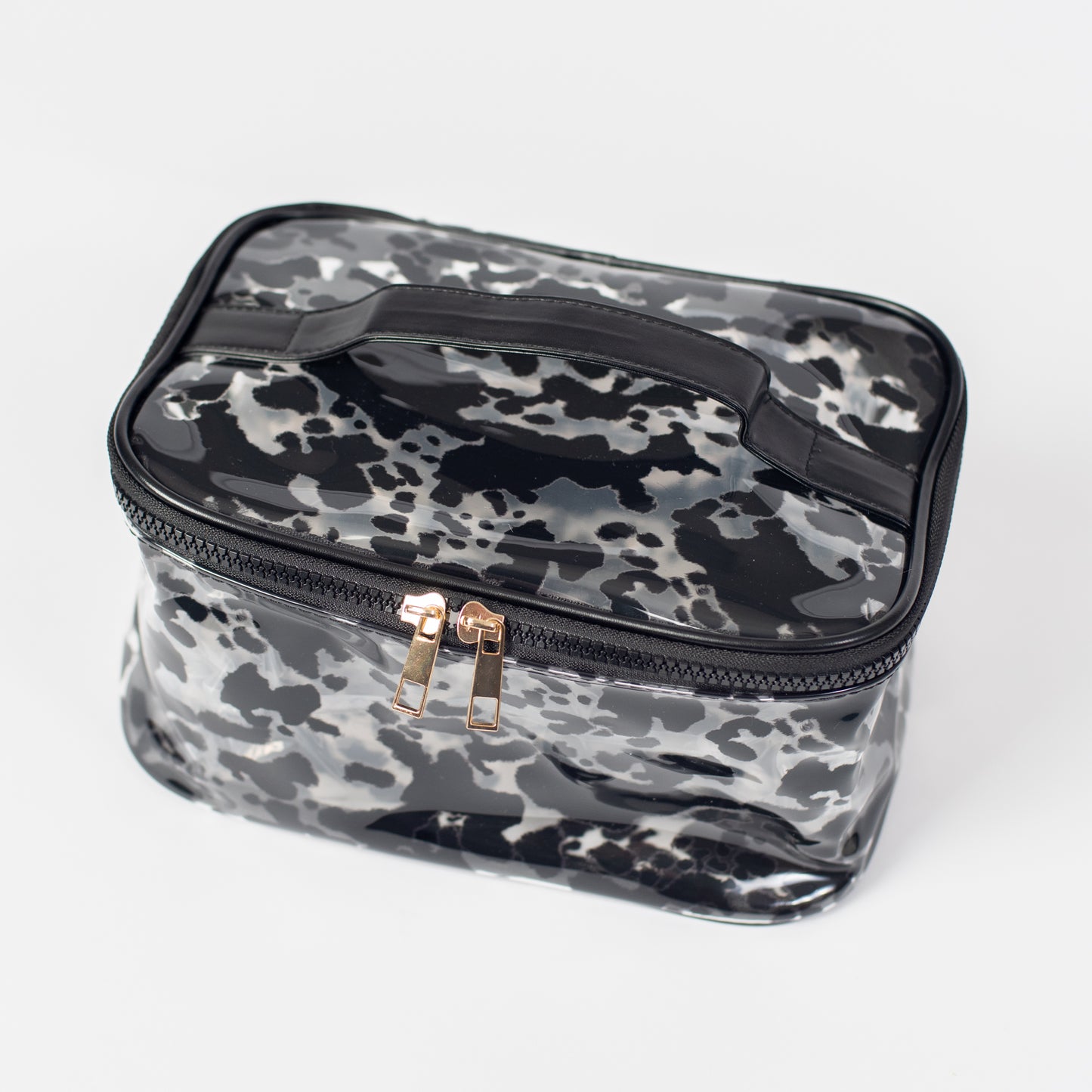 Cow Print Clear Cosmetic Bag - Big
