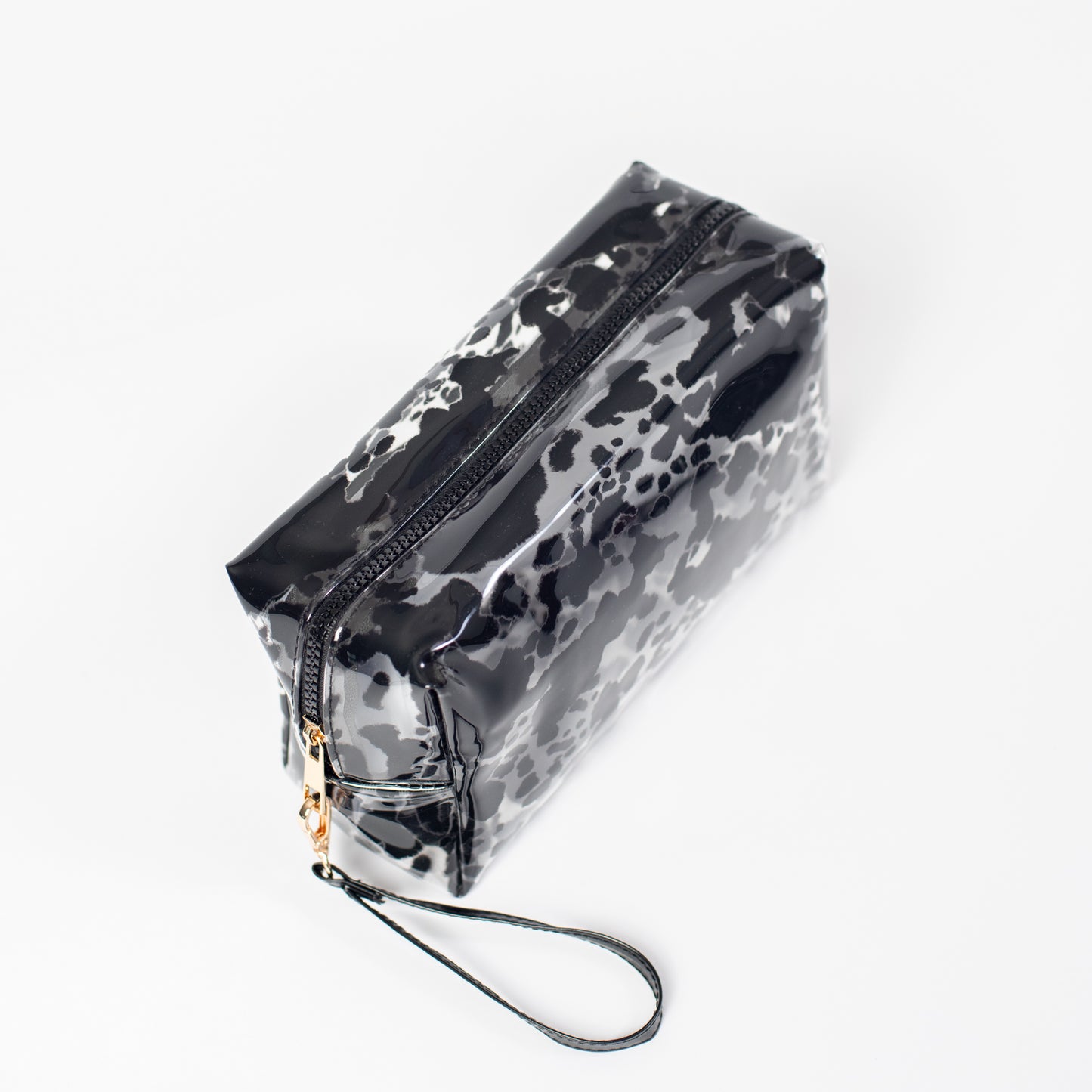 Cow Print Clear Cosmetic Bag - Small