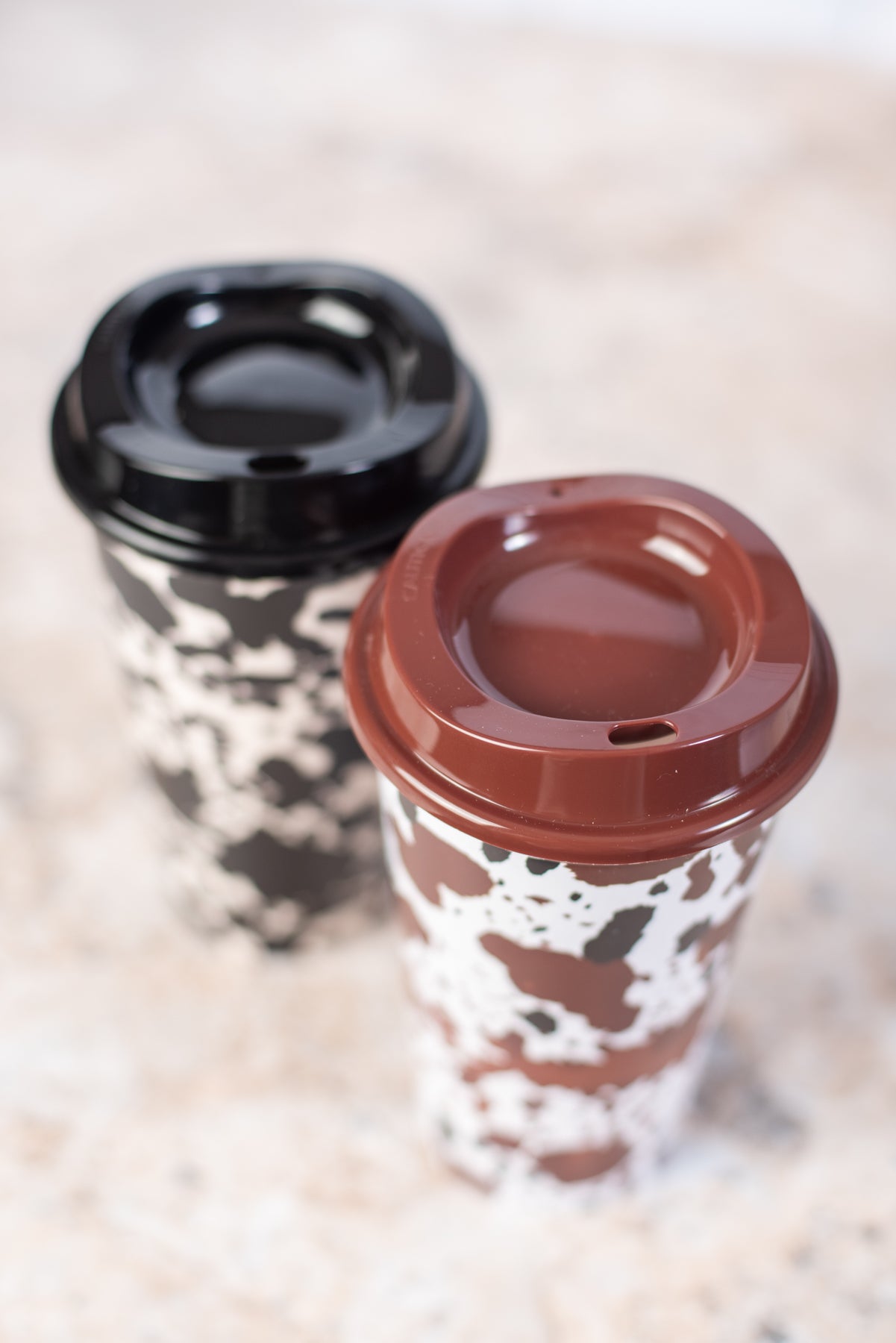 Cow Print Reusable Hot/Cold Cup - Set of 2