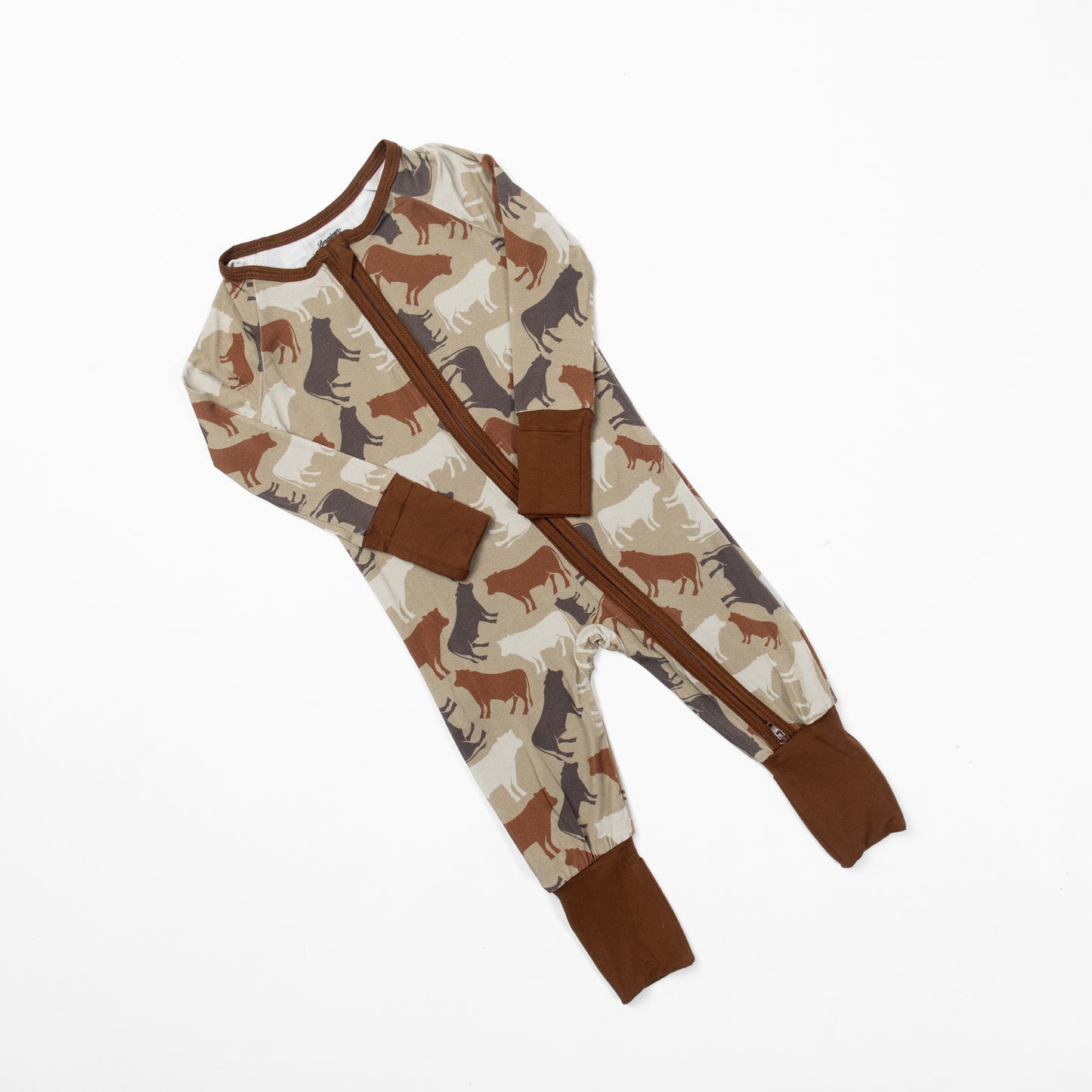 Cow Camo™ Baby Bamboo Zippy - American Farm Company