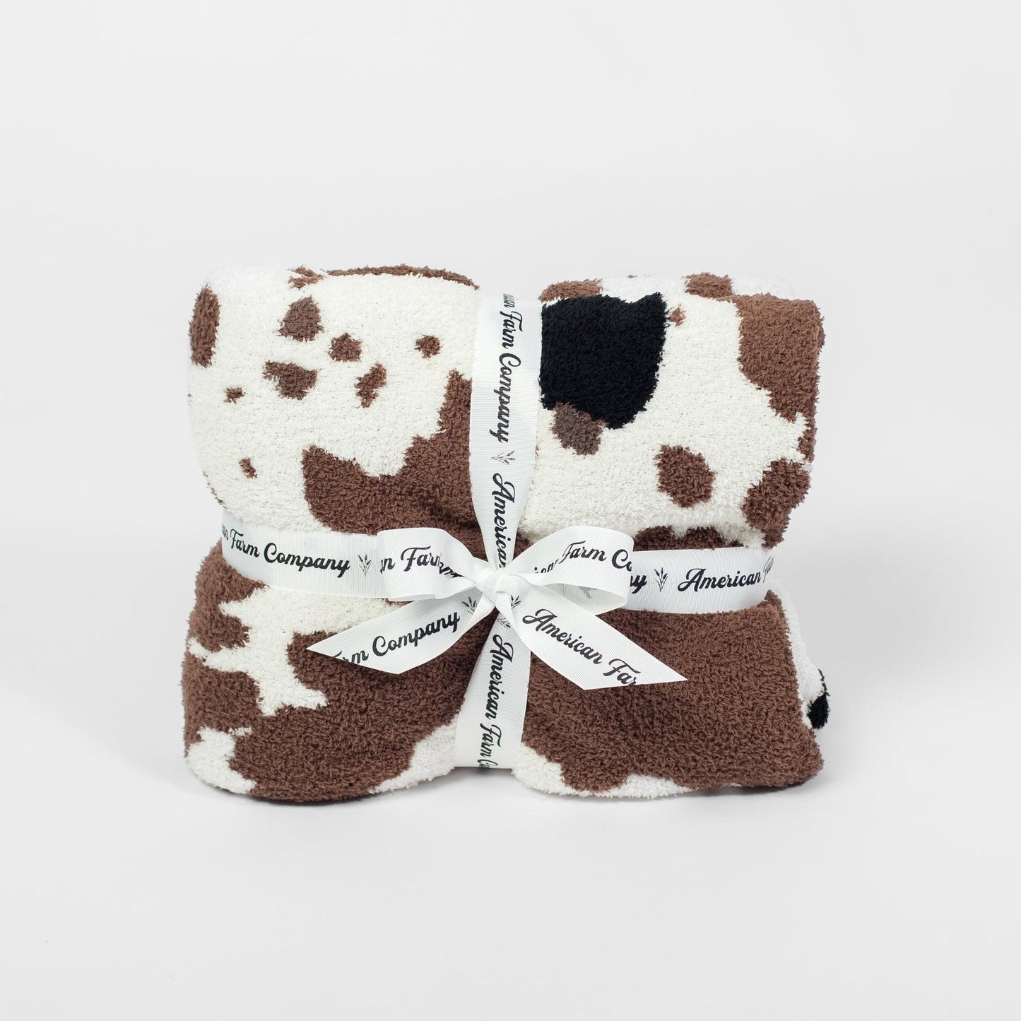 Cow Print Luxe Throw Blanket - American Farm Company
