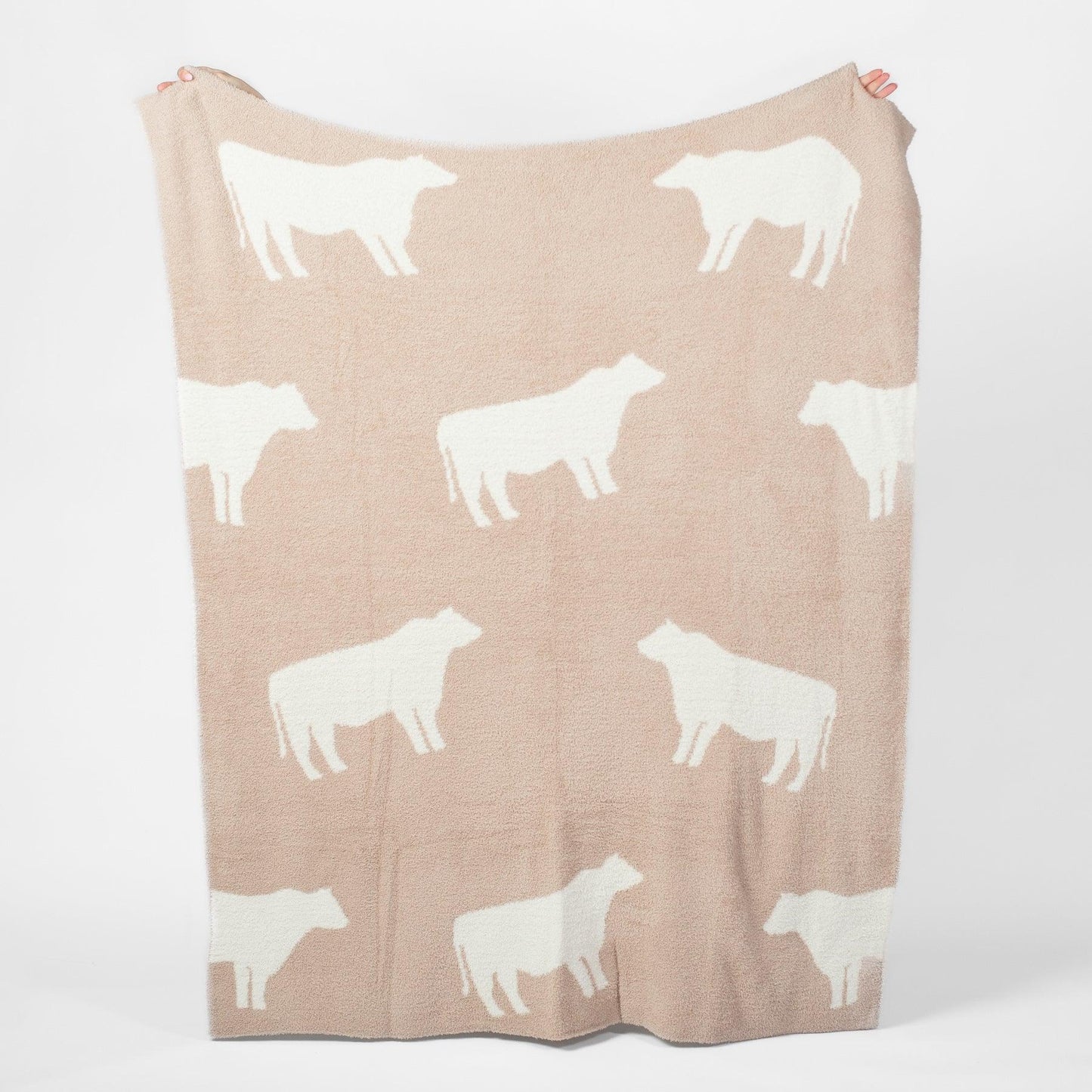 Cow Tan Luxe Throw Blanket - American Farm Company