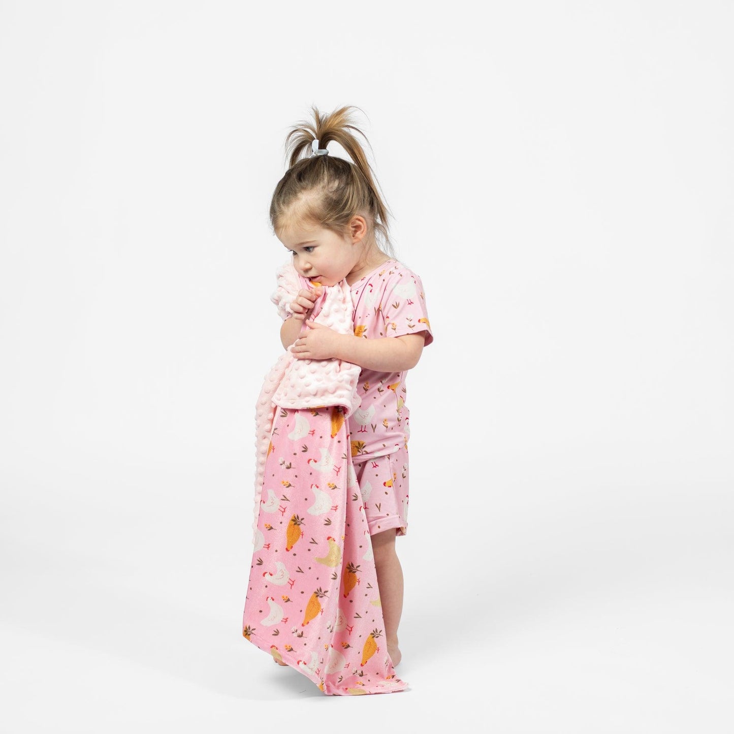 Pink Chicken Toddler/Youth Bamboo Pajama Set - American Farm Company