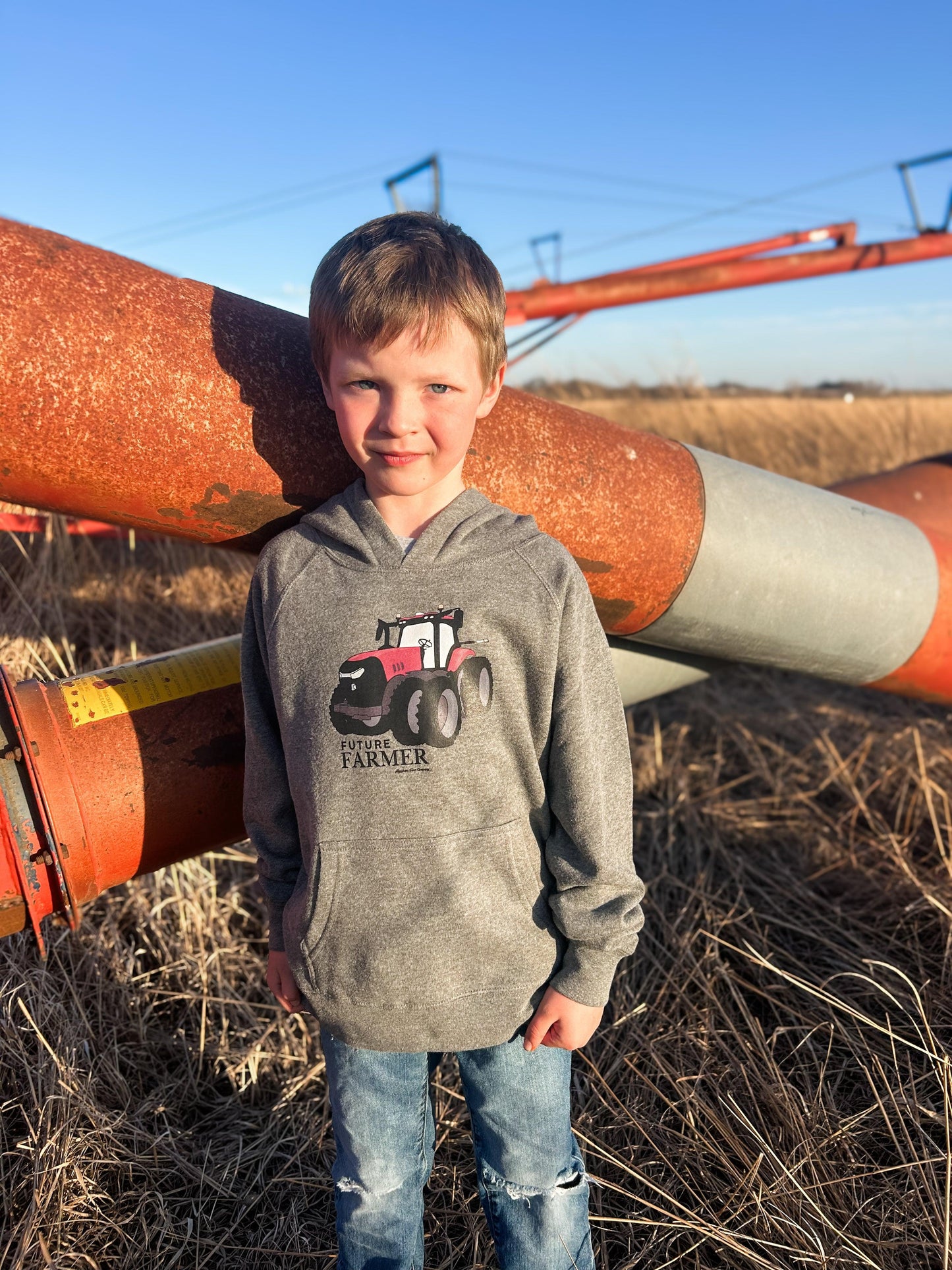 Future Farmer Red Tractor Toddler/Youth Hoodie - American Farm Company