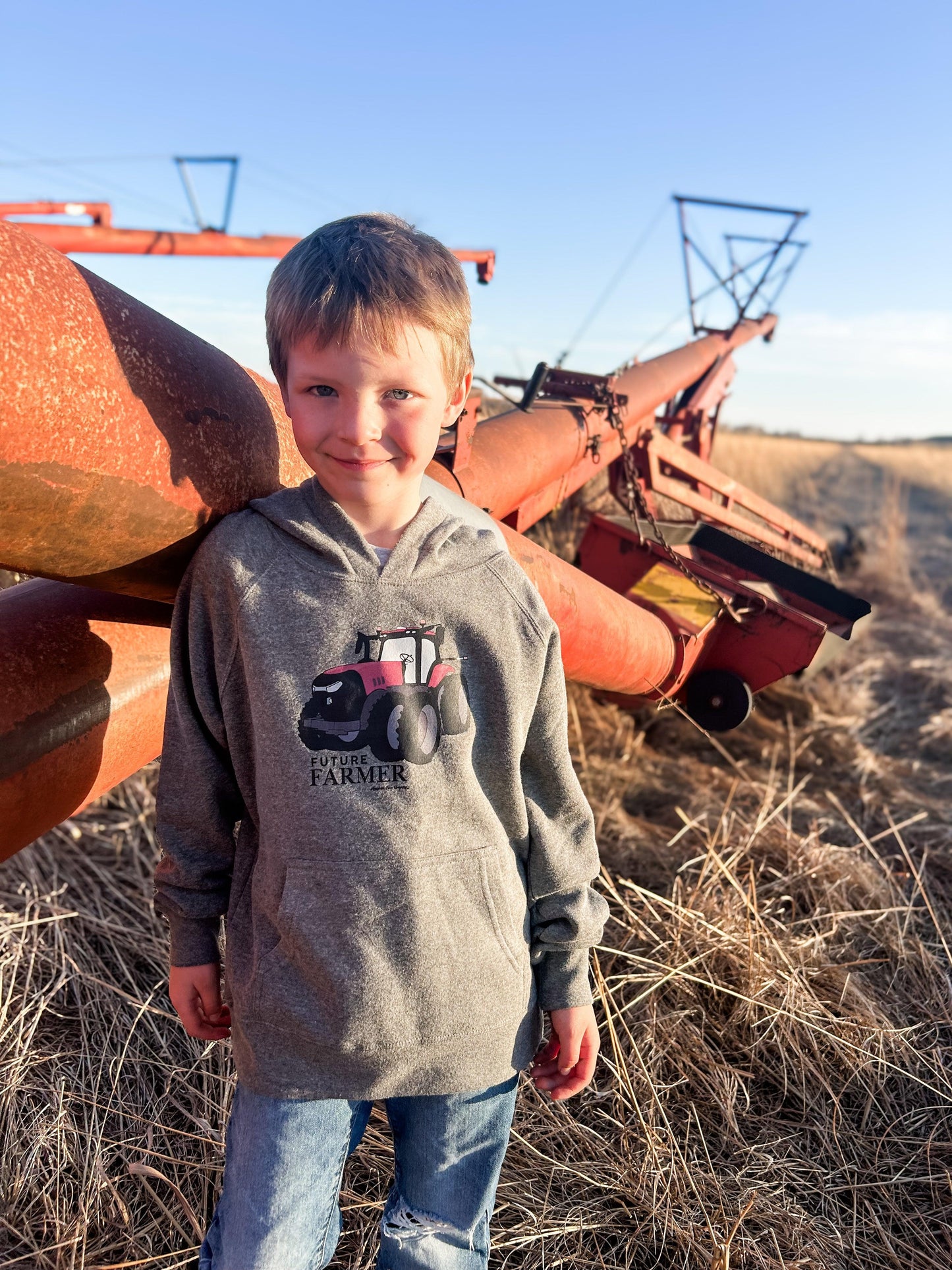 Future Farmer Red Tractor Toddler/Youth Hoodie - American Farm Company