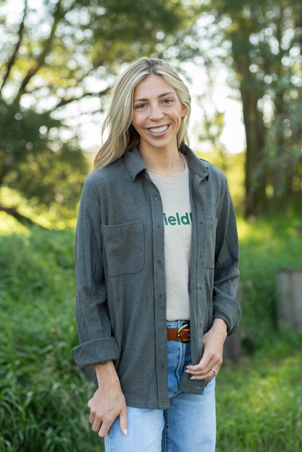 Dark Gray Super Soft Button Up
