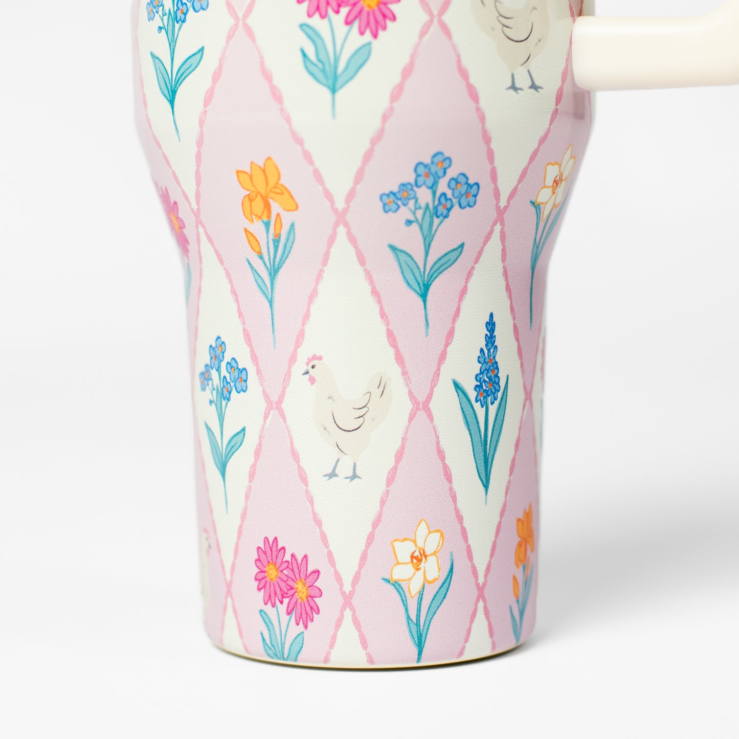 Diamond Floral Chicken 40oz Water Tank Tumbler