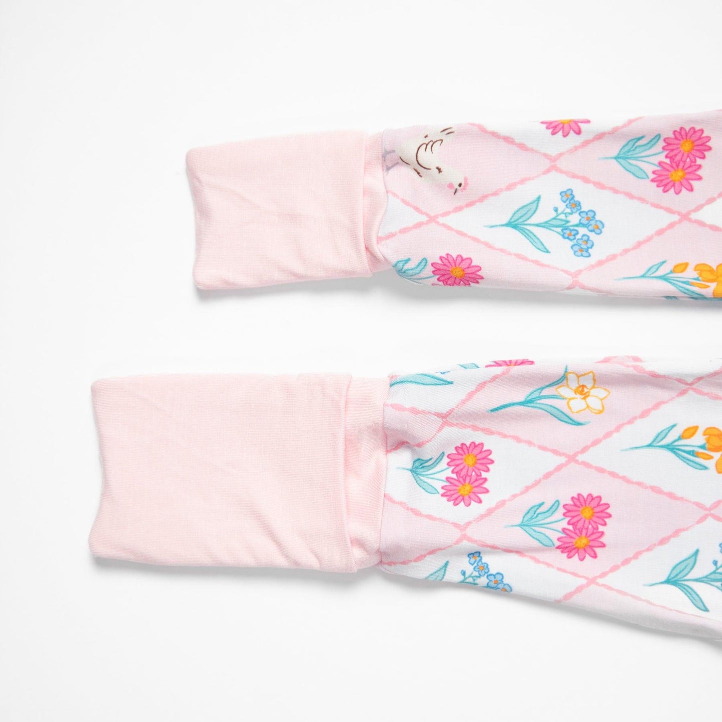 Diamond Floral Chicken Baby Bamboo Zippy