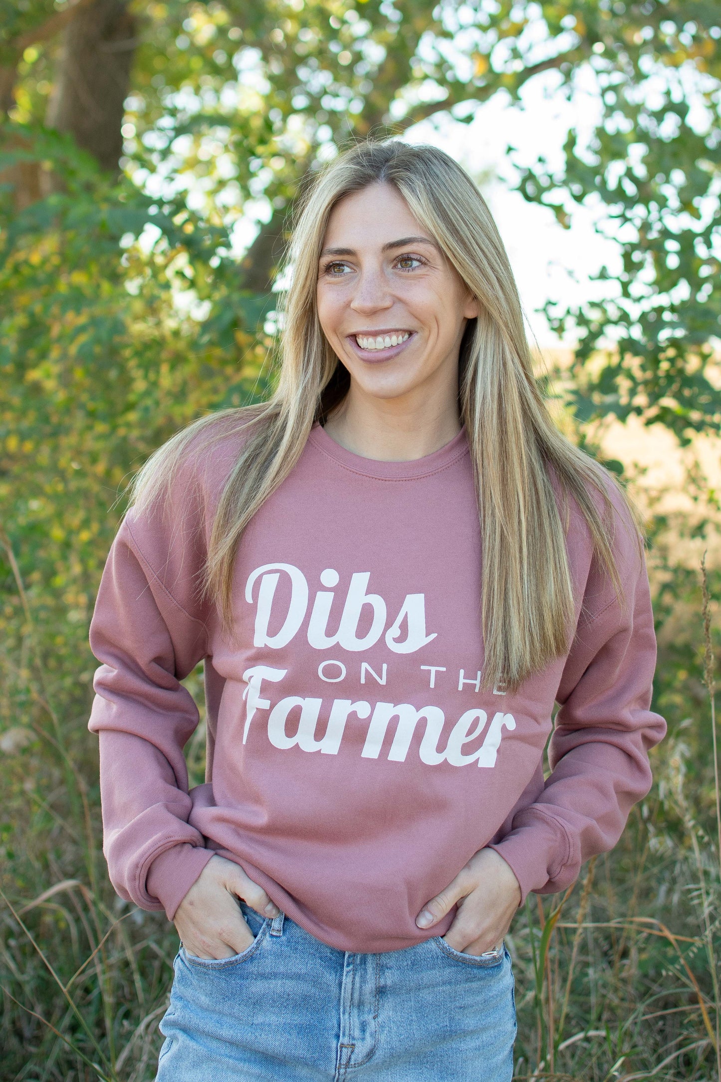 Dibs on the Farmer Mauve Crewneck