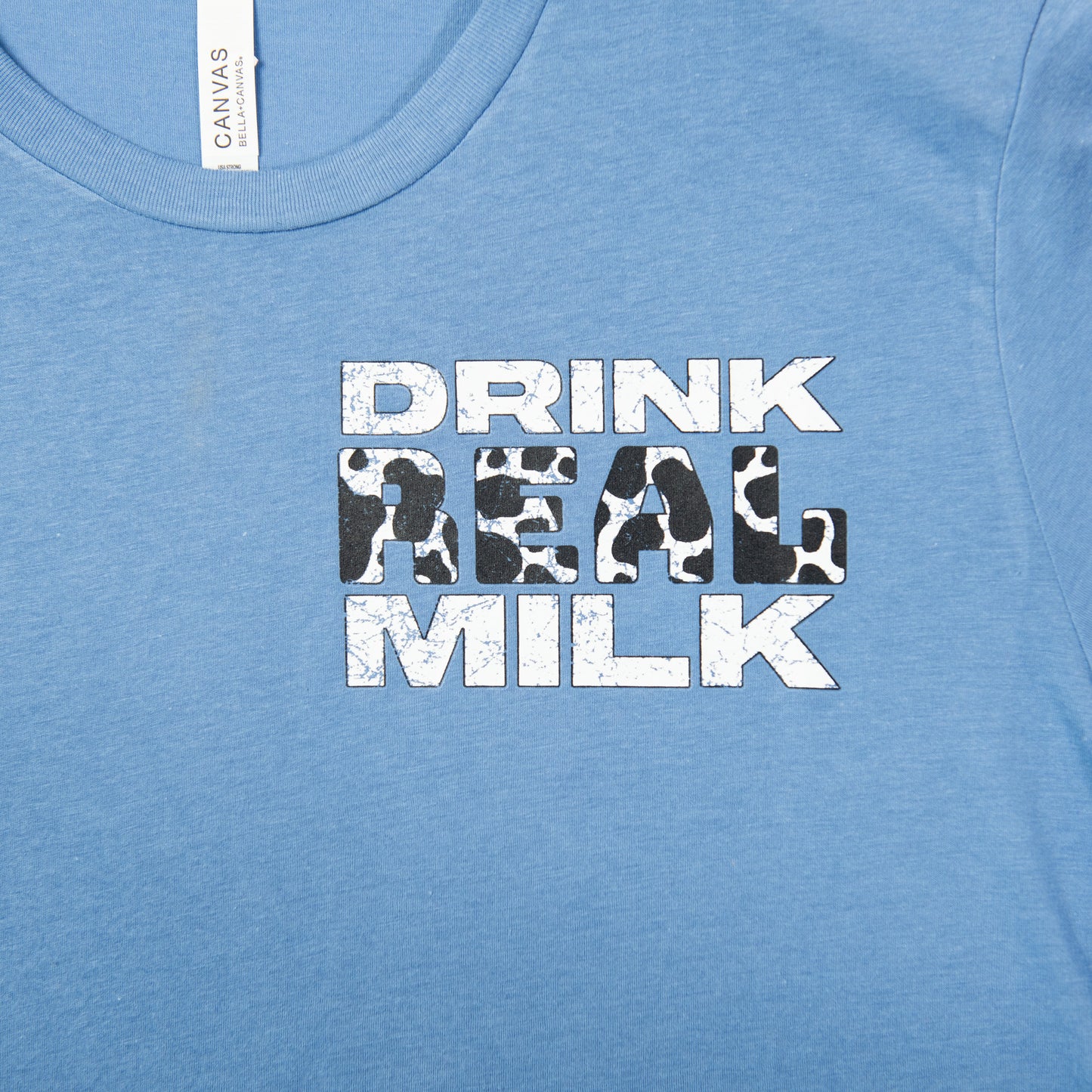 'Drink Real Milk' Blue Tee