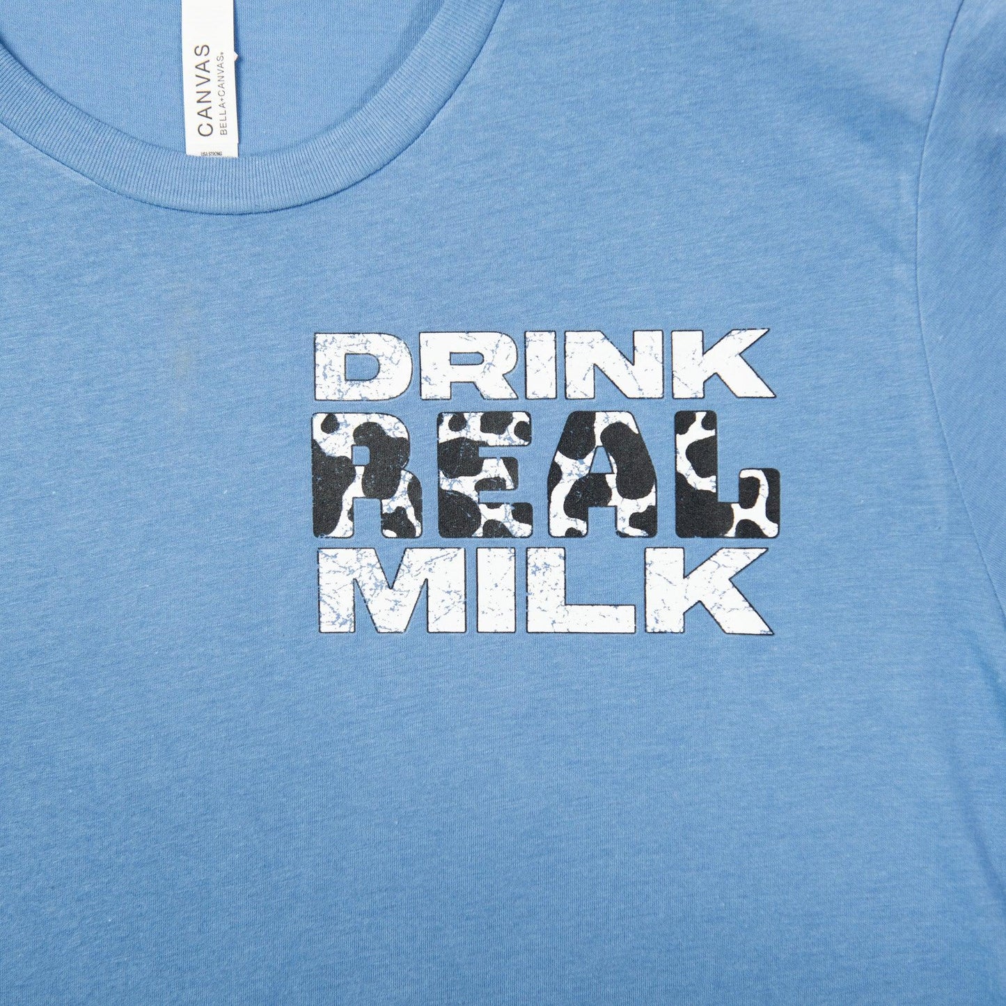 'Drink Real Milk' Blue Tee