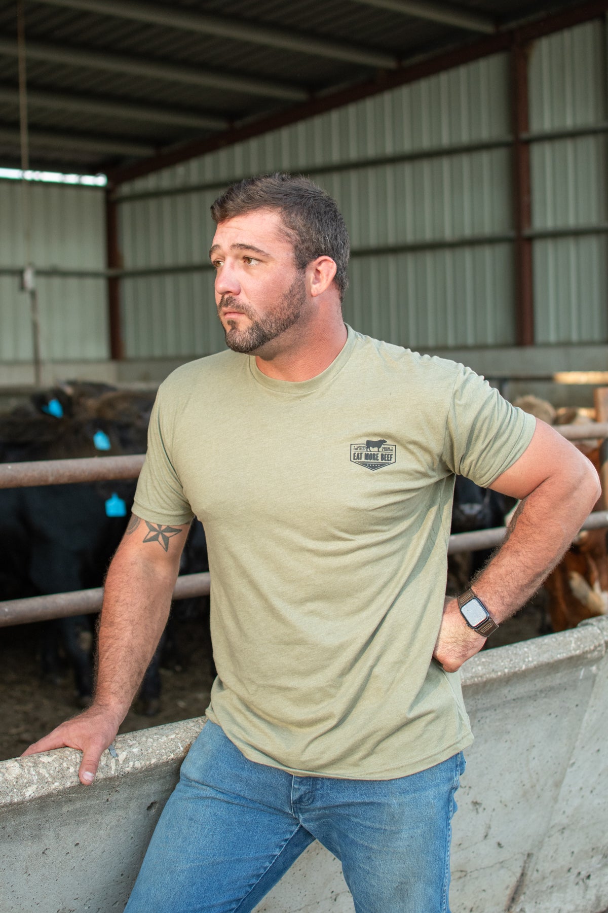 'Eat More Beef' Green Tee