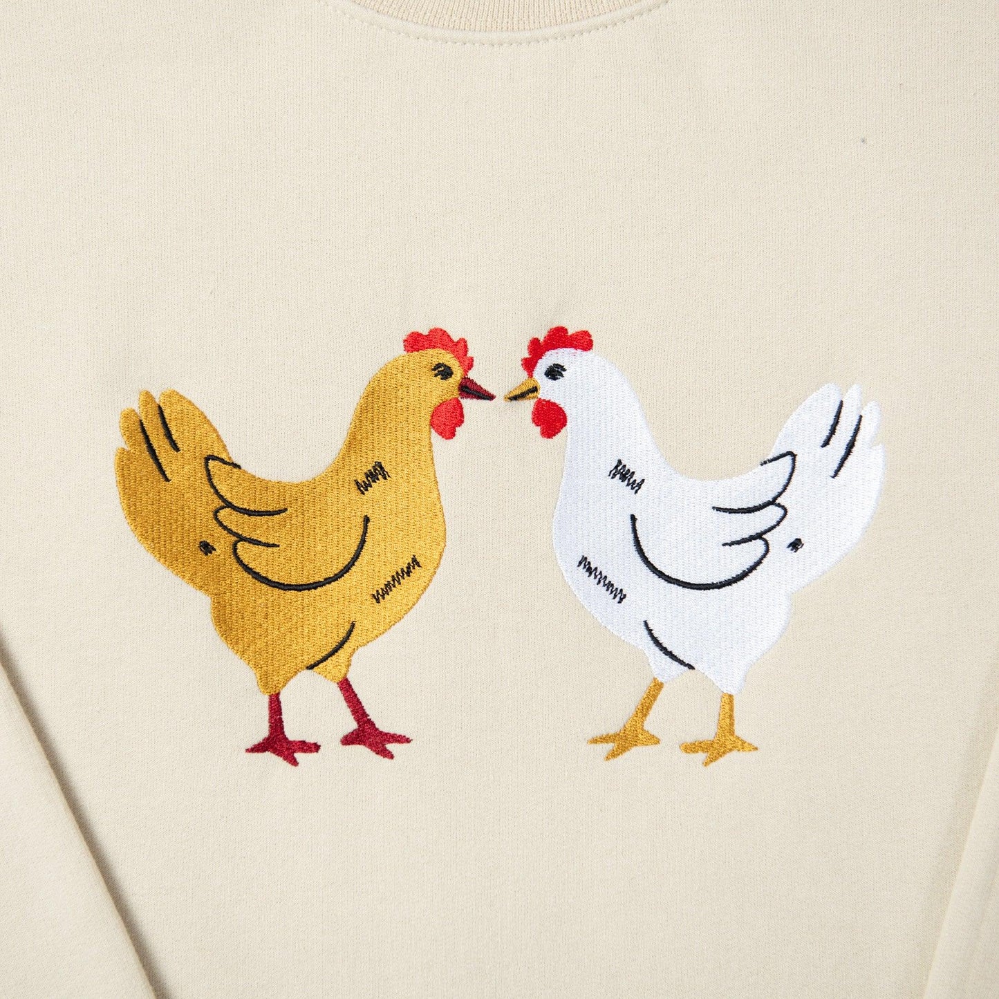 Embroidered Chicken Crewneck - American Farm Company