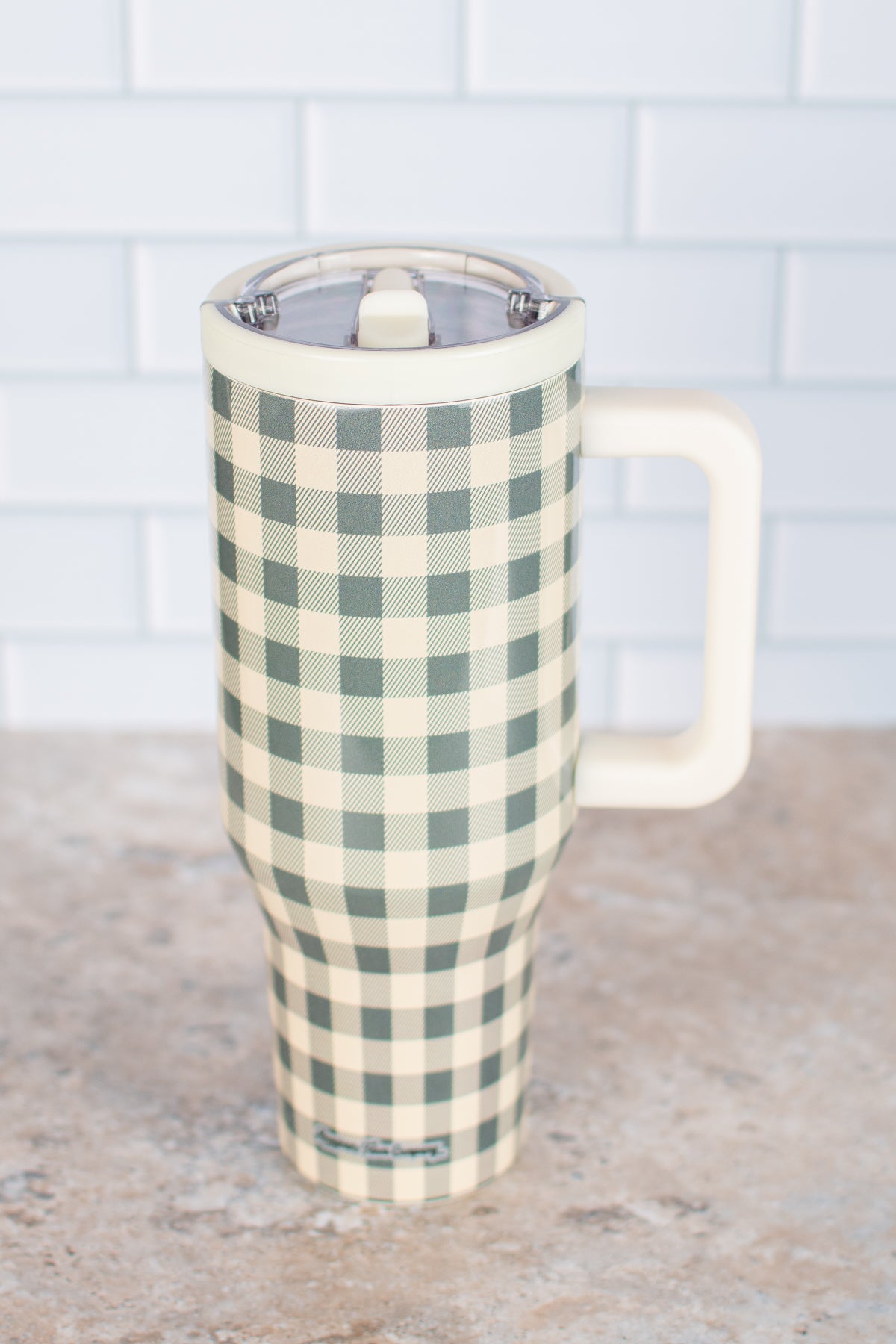 Evergreen Gingham 40oz Water Tank Tumbler