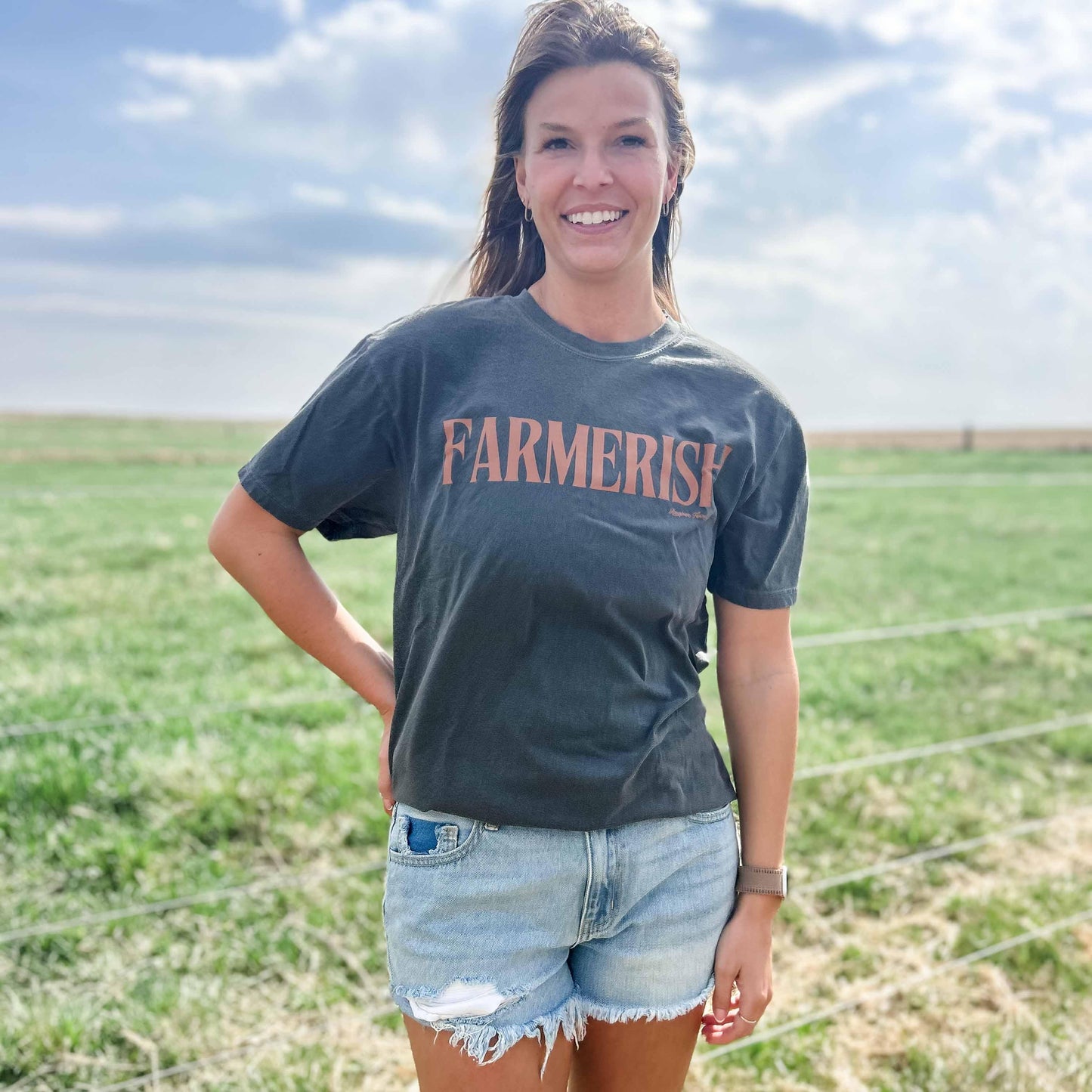'FARMERISH' Charcoal Tee