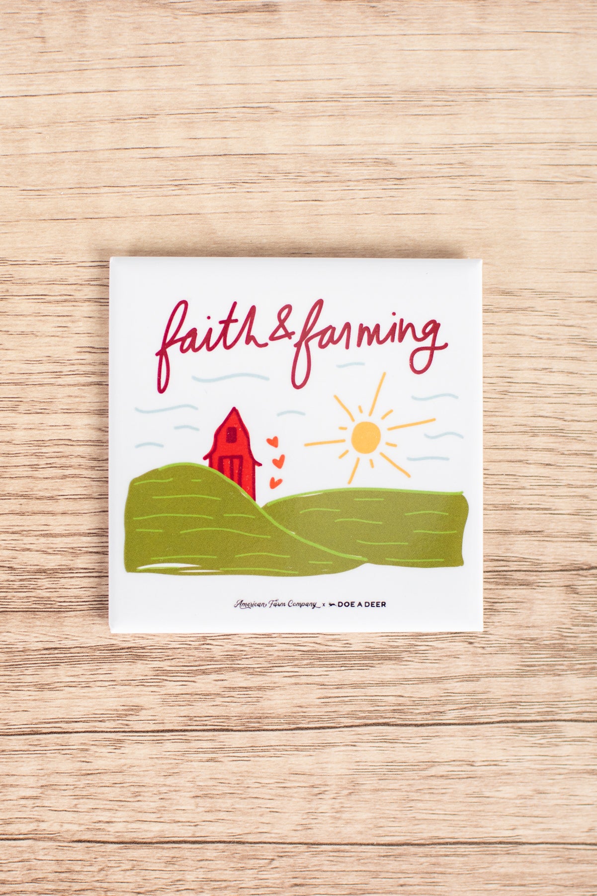 'Faith & Farming' Refrigerator Magnet