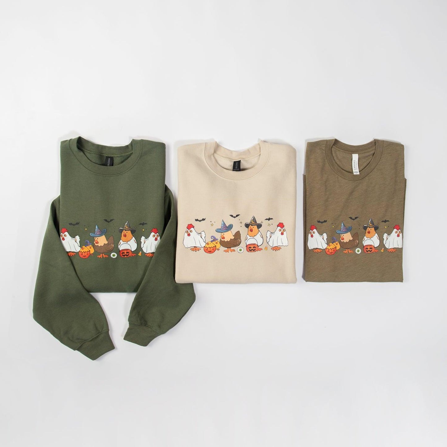 Fall Chickens Heather Olive Tee - American Farm Company