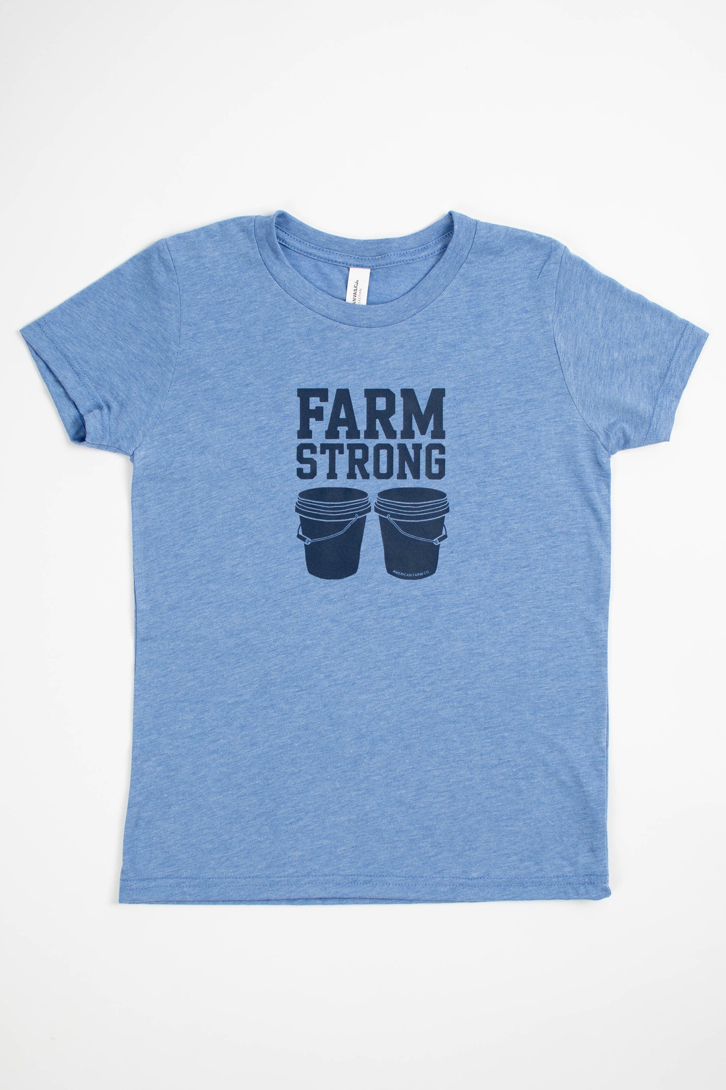 'Farm Strong' Toddler/Youth Blue Tee