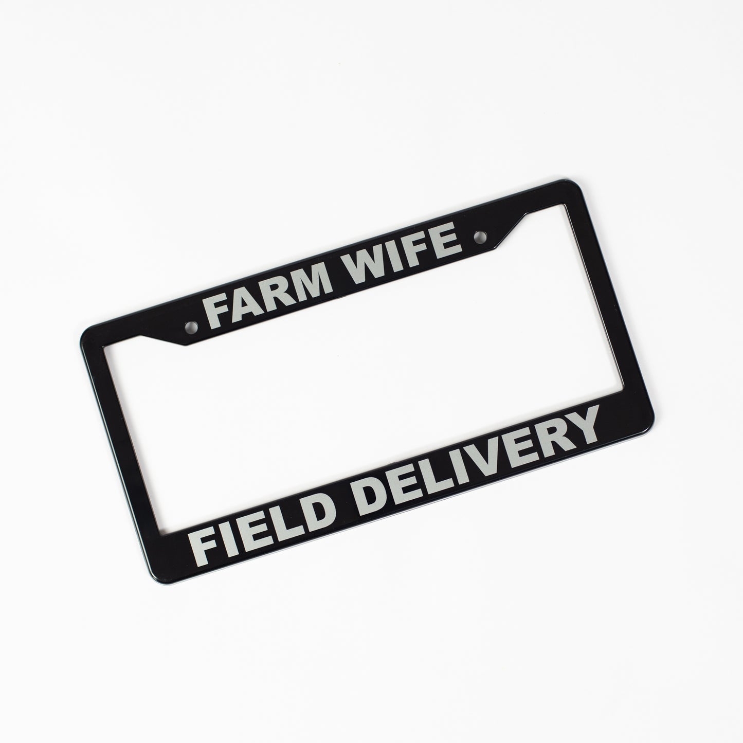 Farm Wife Field Delivery License Plate Cover