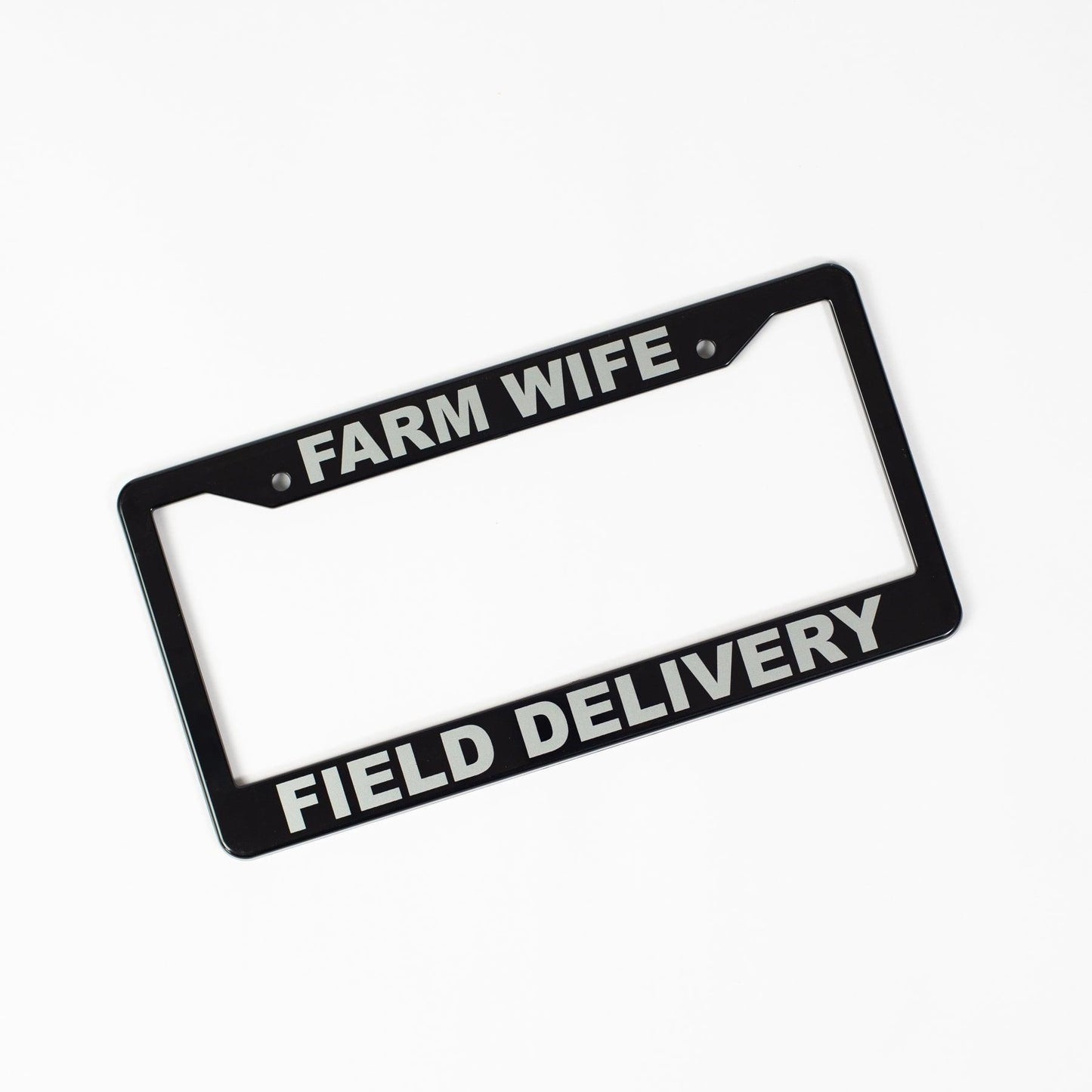 Farm Wife Field Delivery License Plate Cover