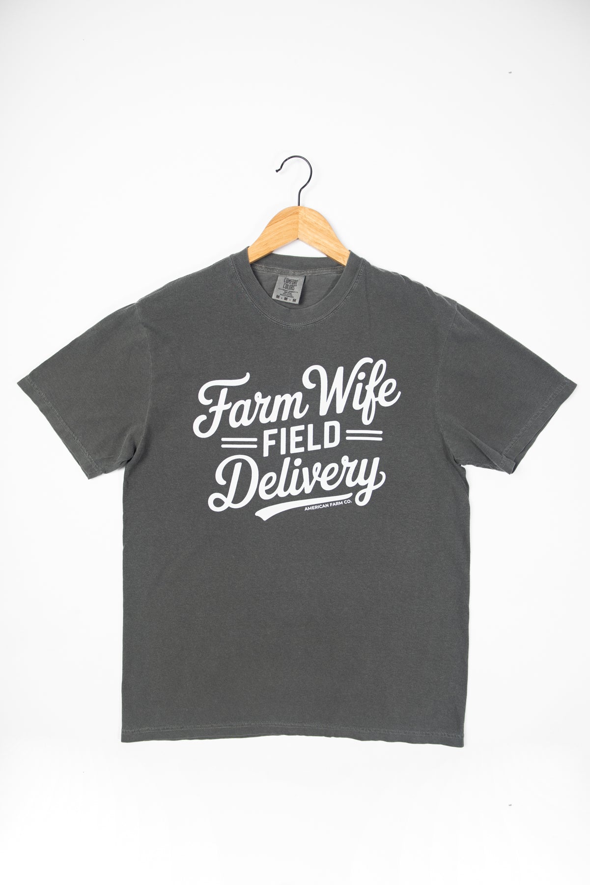 'Farm Wife Field Delivery' Charcoal Tee