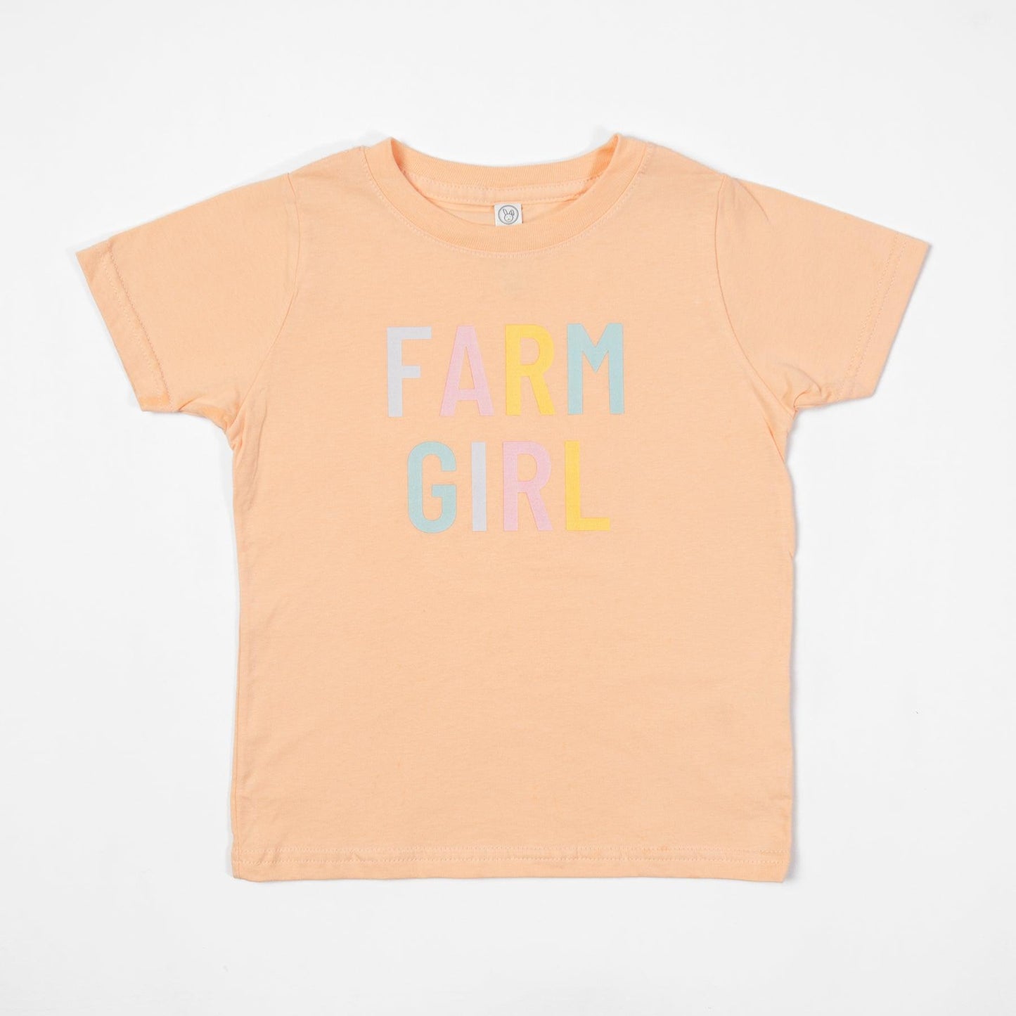 'Farm Girl' Toddler/Youth Peach Tee - American Farm Company