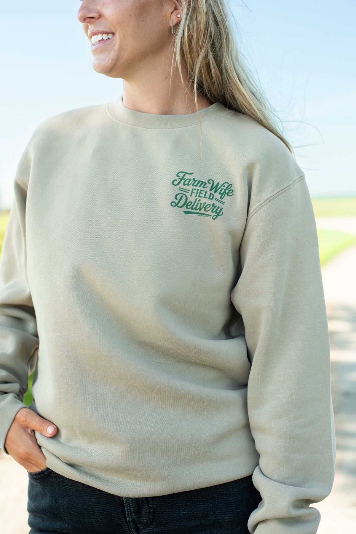 'Farm Wife Field Delivery' Crewneck - 2 sided