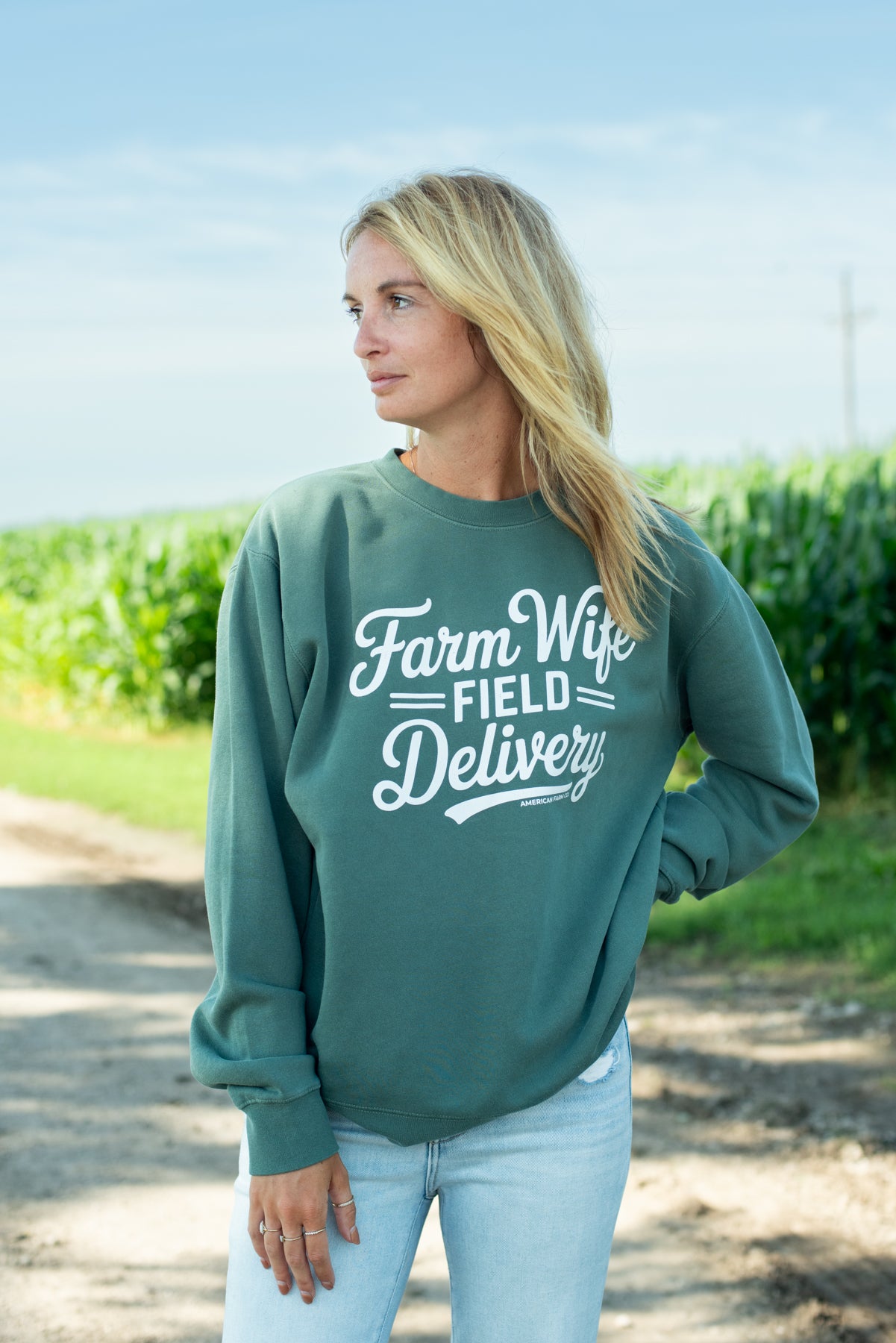 'Farm Wife Field Delivery' Crewneck
