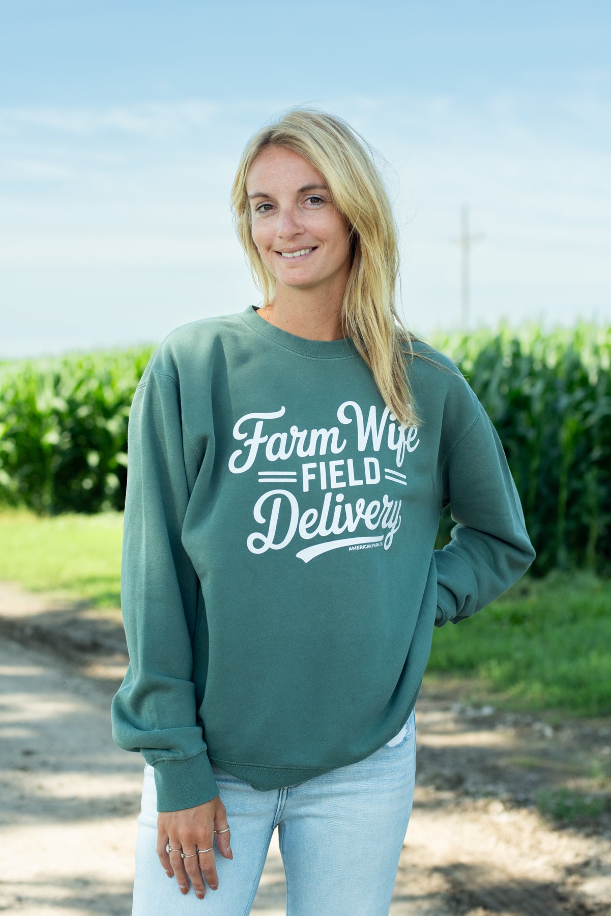 'Farm Wife Field Delivery' Crewneck