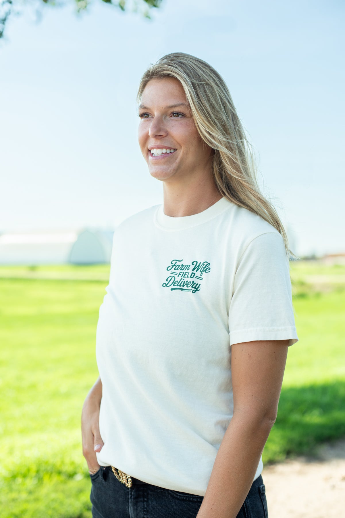 'Farm Wife Field Delivery' Tee - 2 sided
