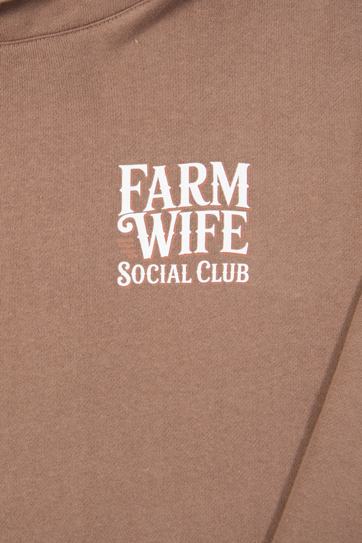 'Farm Wife Social Club' Brown Hoodie