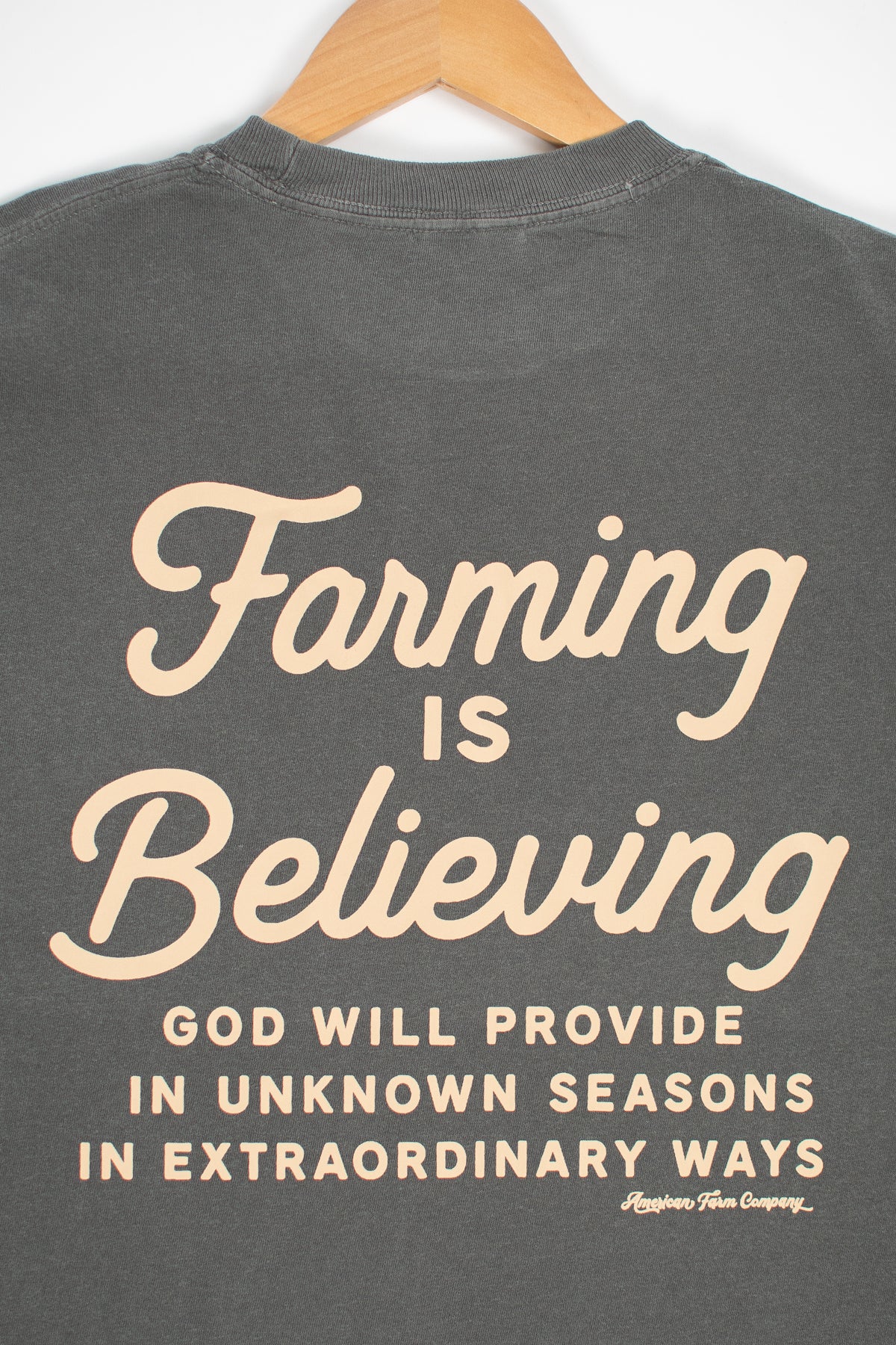'Farming Is Believing' Charcoal Tee