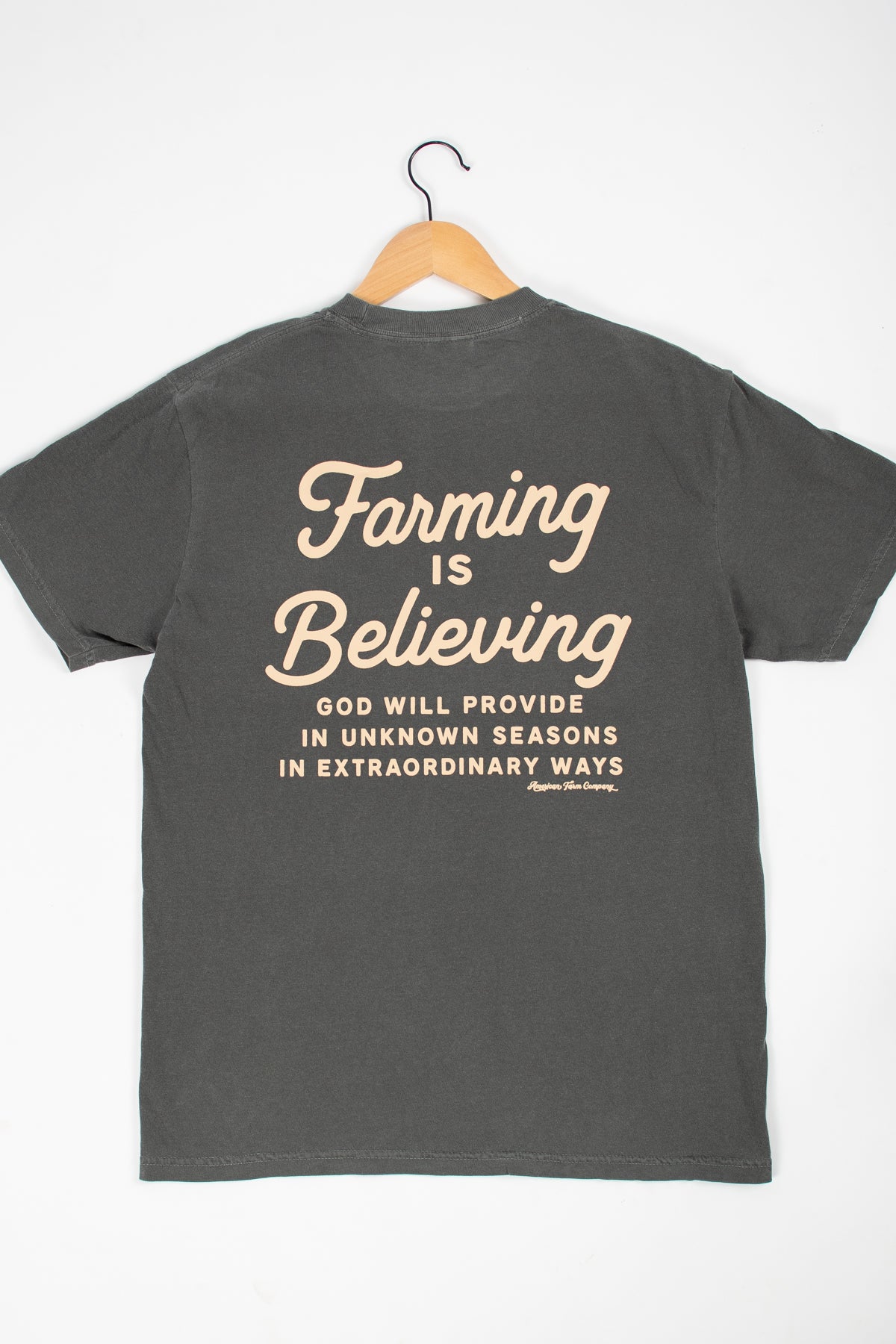 'Farming Is Believing' Charcoal Tee