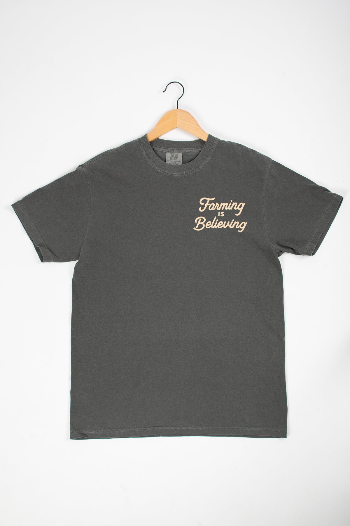 'Farming Is Believing' Charcoal Tee