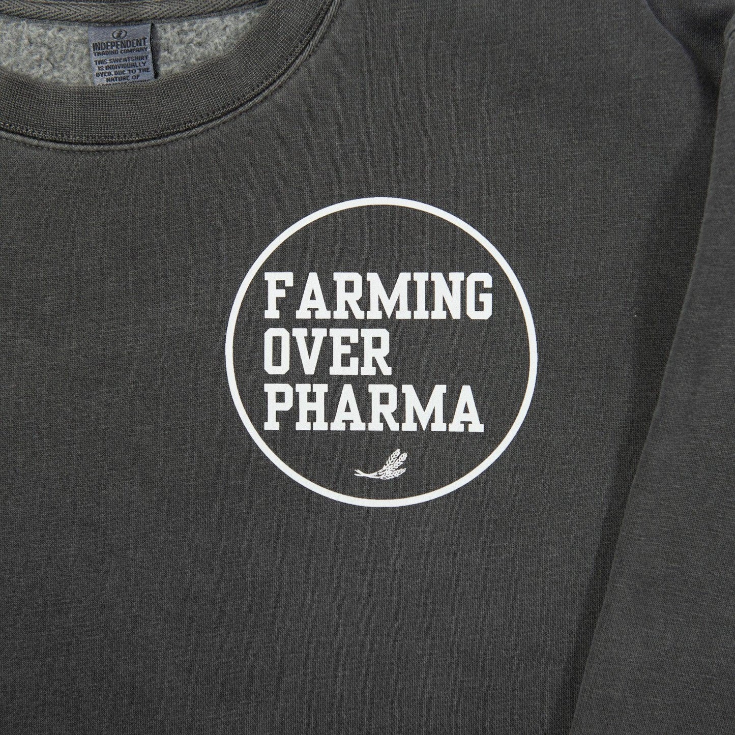 Farming Over Pharma Charcoal Crewneck - American Farm Company
