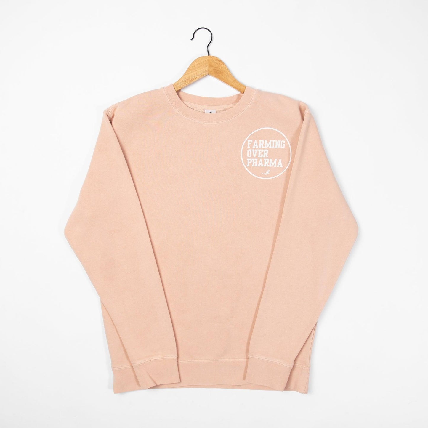 Farming Over Pharma Peach Crewneck - American Farm Company