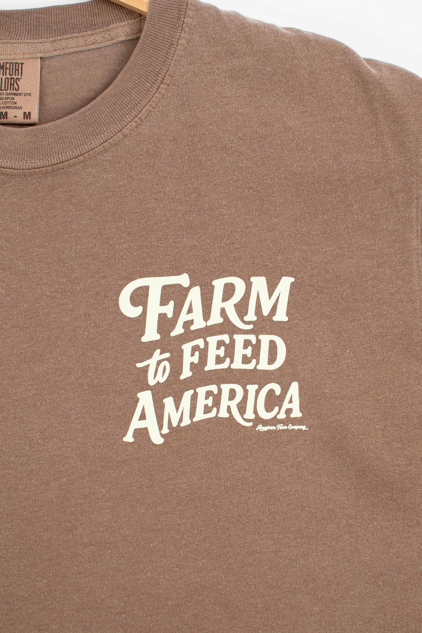 'Farm to Feed America' Brown Tee