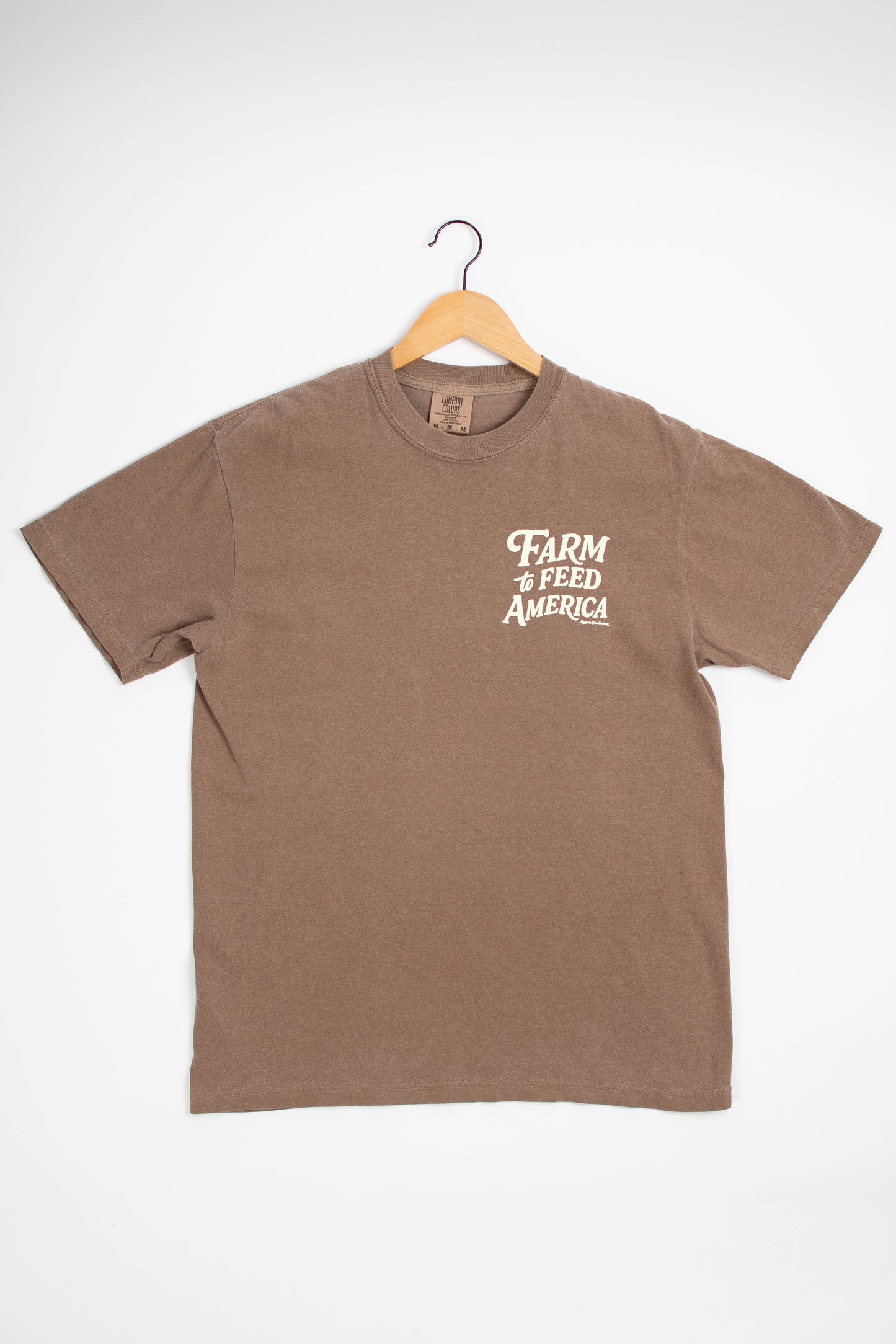 'Farm to Feed America' Brown Tee