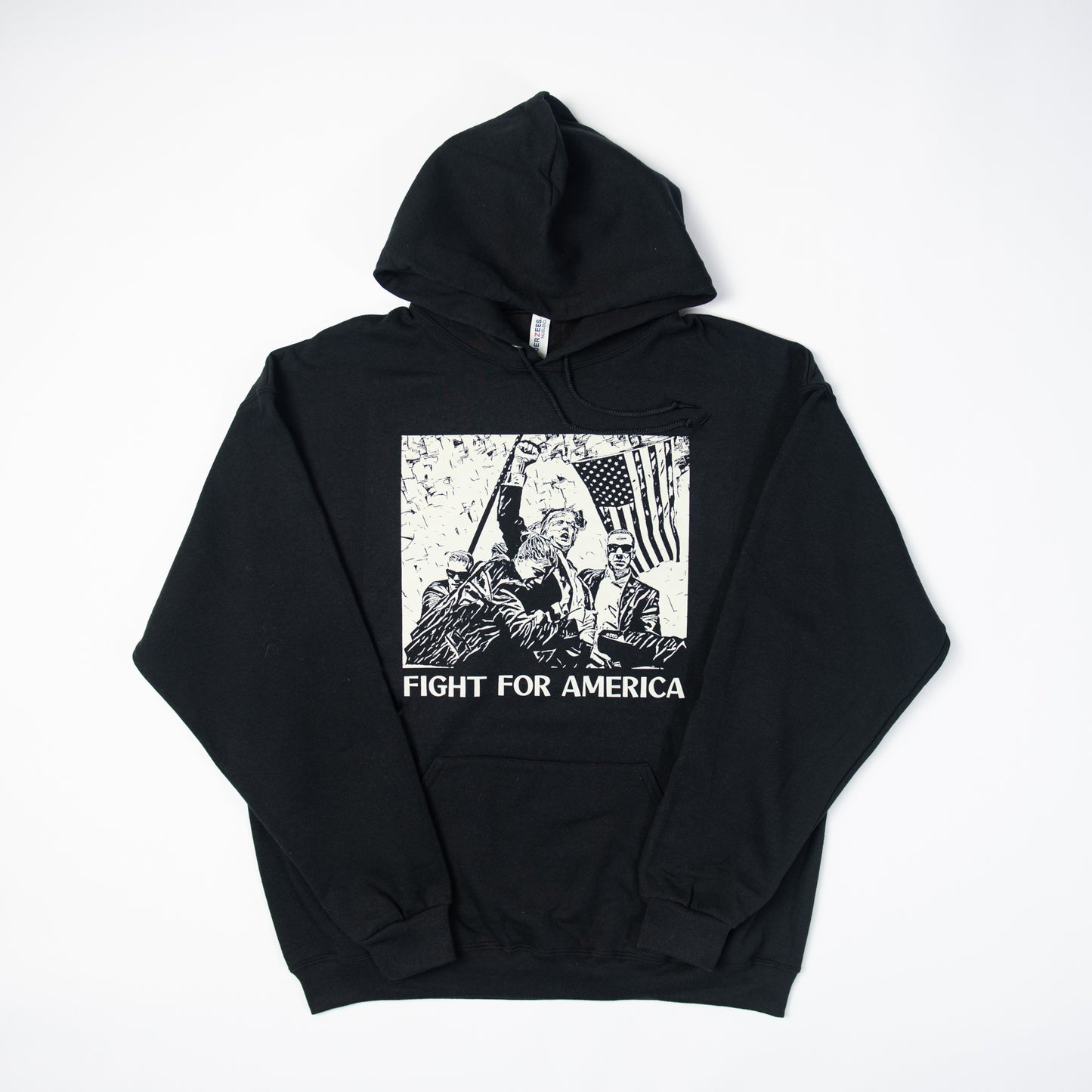 Fight For America Black Hoodie - Trump ‘24 - American Farm Company