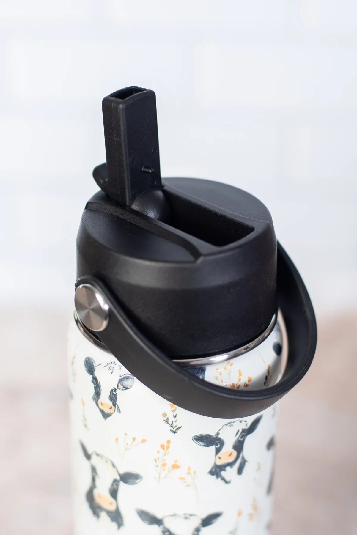 Floral Holstein 22oz Water Bottle