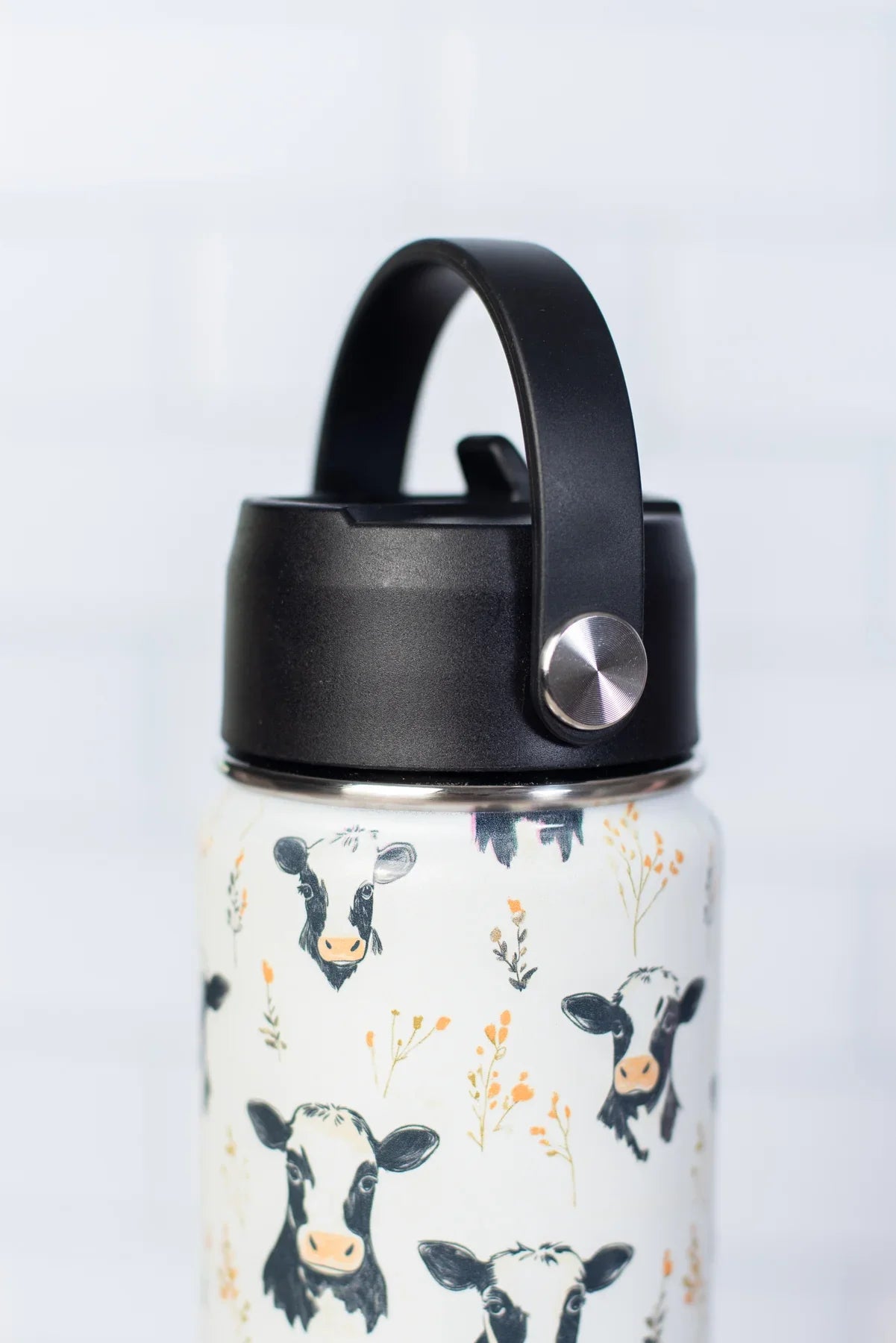 Floral Holstein 22oz Water Bottle