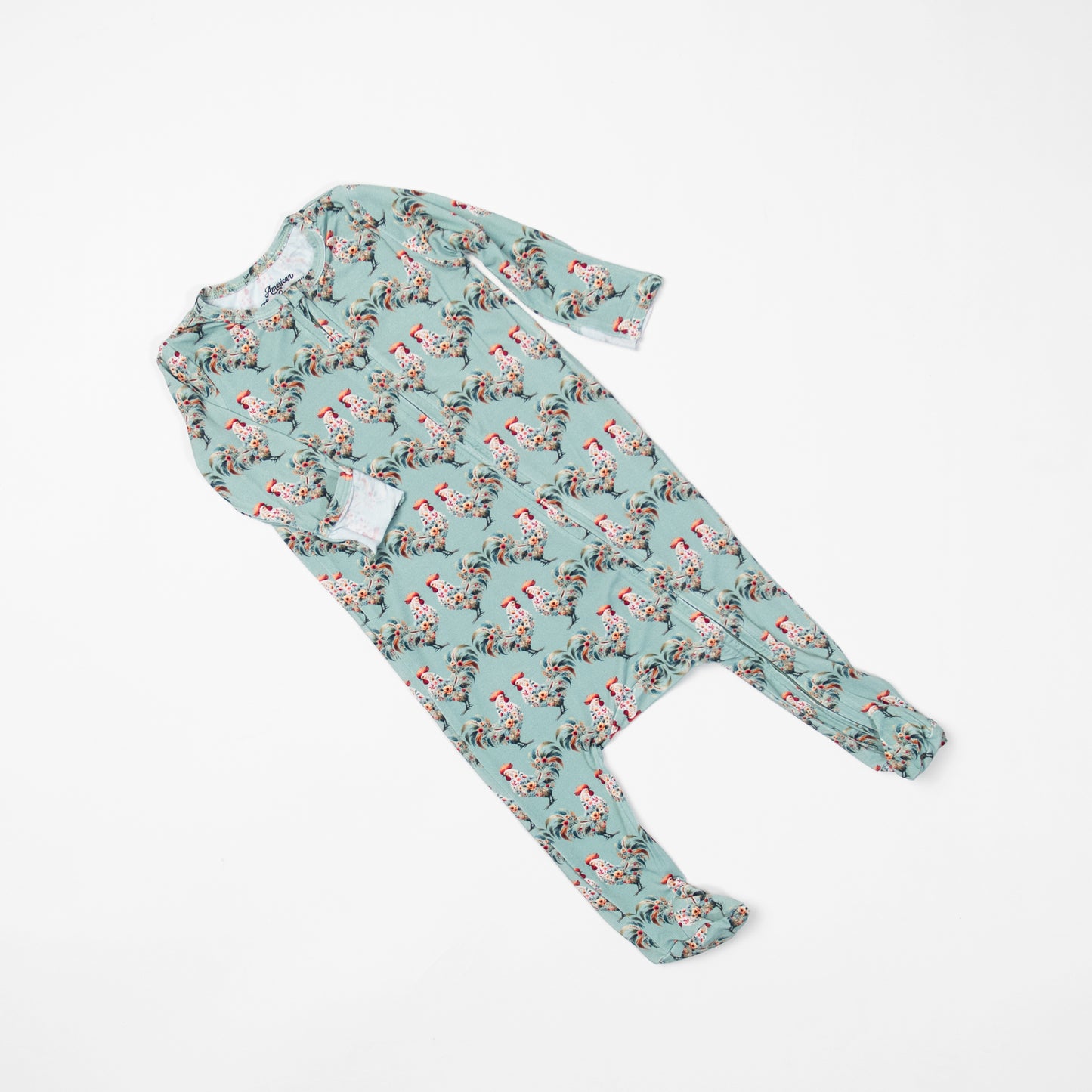 Floral Chicken Spring Baby Bamboo Pajamas - American Farm Company