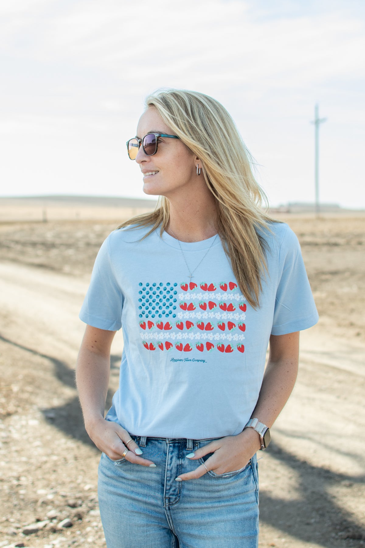 Fruit Flag Light Blue Tee