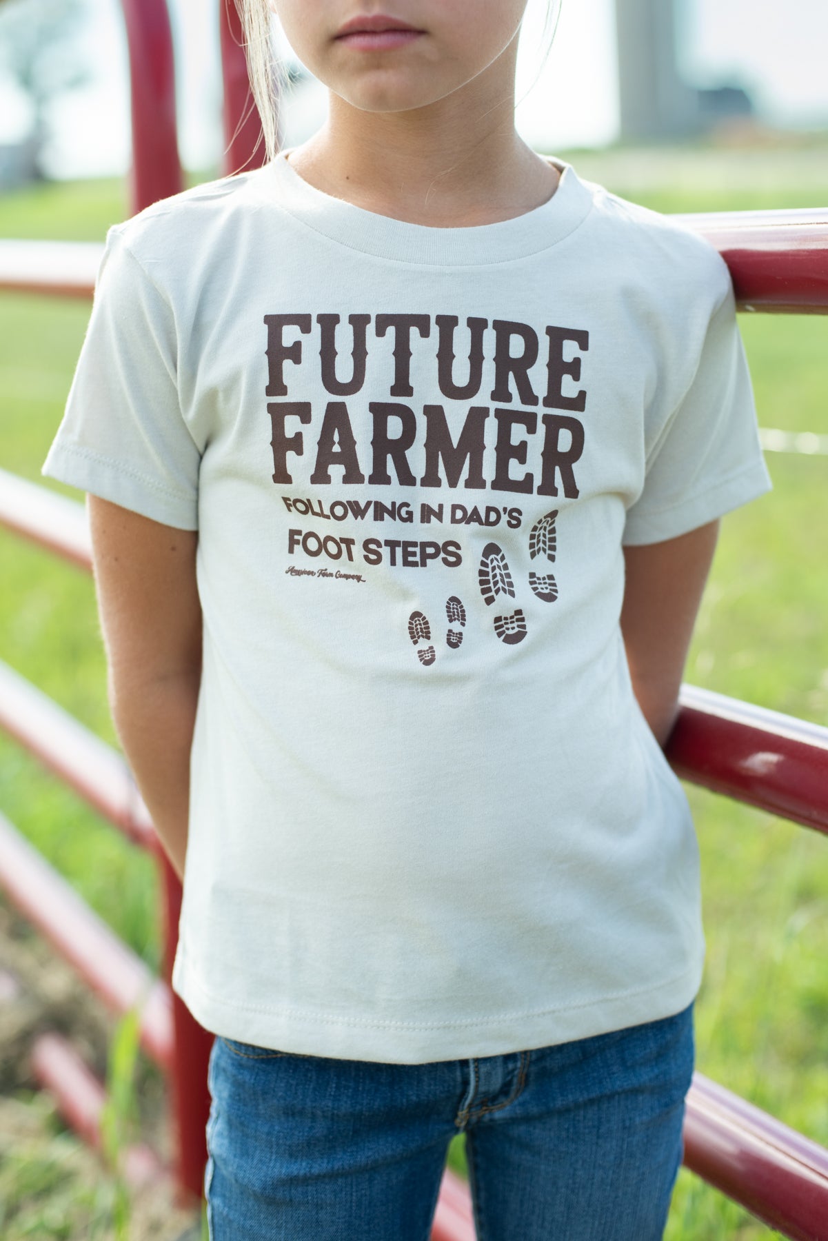 'Future Farmer - Following in Dad's Foot Steps' Toddler/Youth Tee