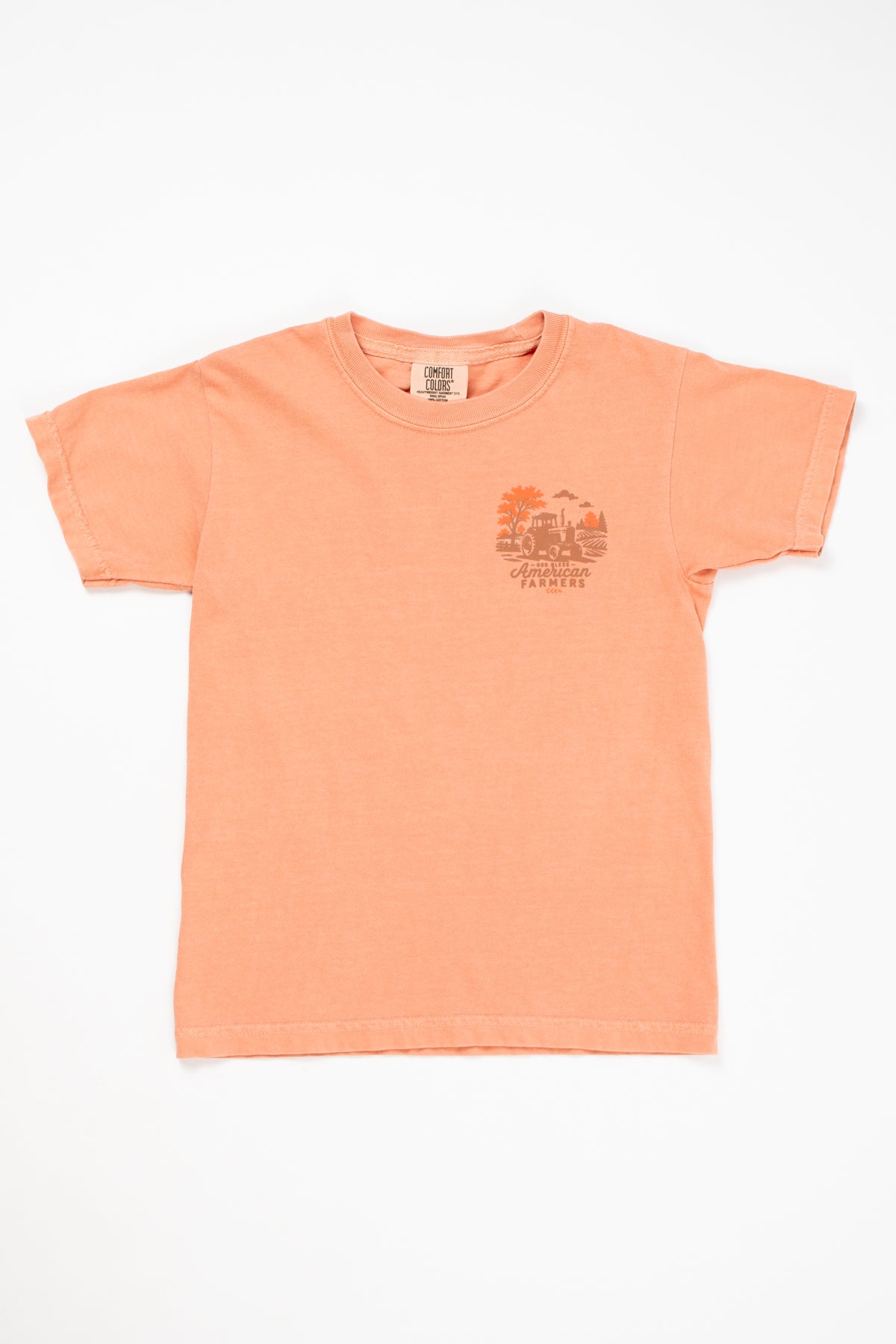 'God Bless American Farmers' Toddler/Youth T-Shirt - Terracotta