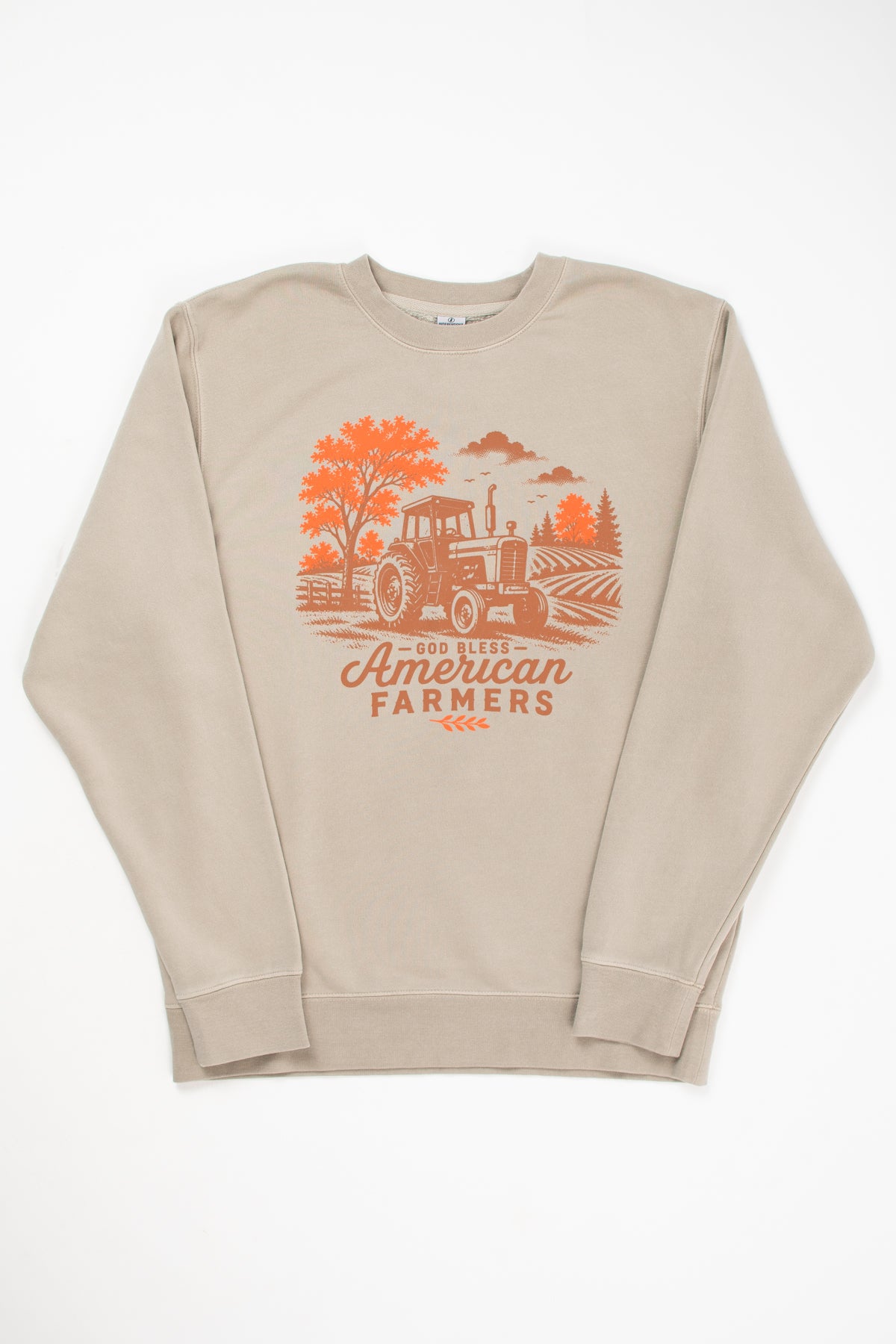 'God Bless American Farmers' Adult Crewneck