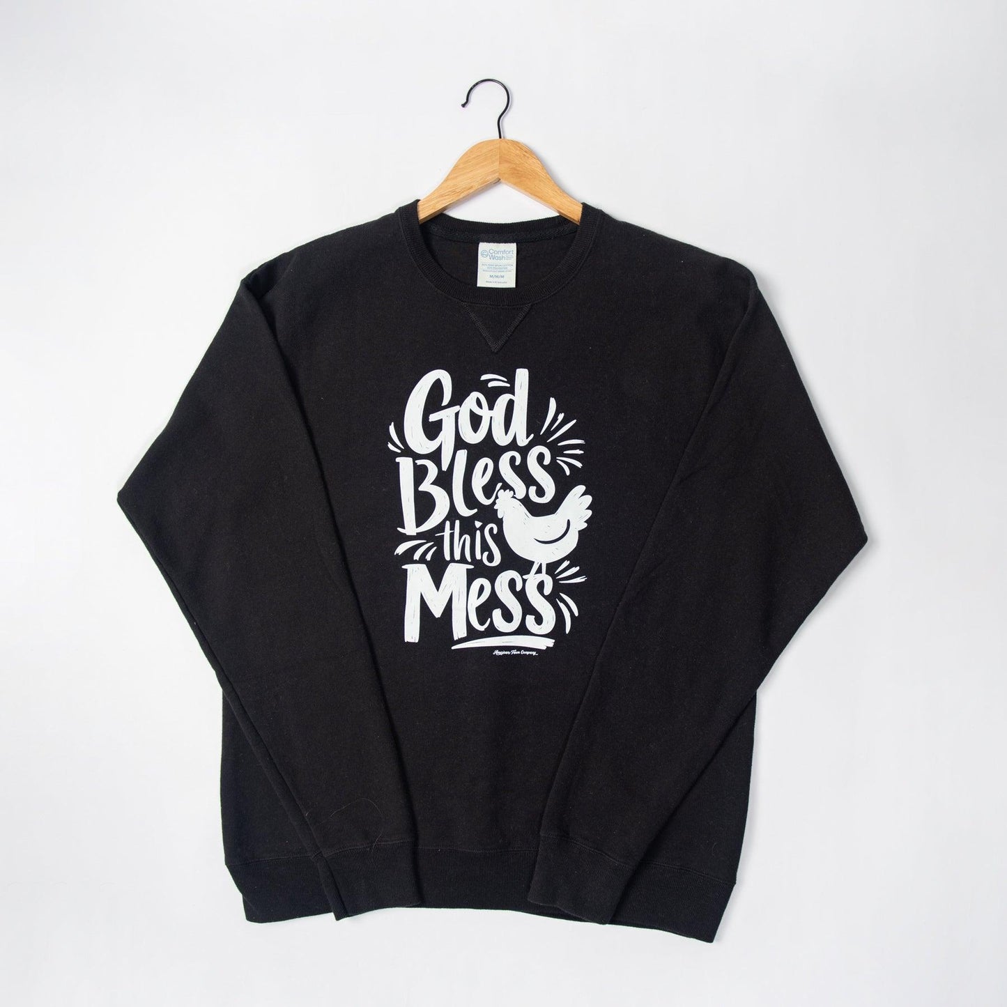 God Bless This Mess Black Crewneck - American Farm Company