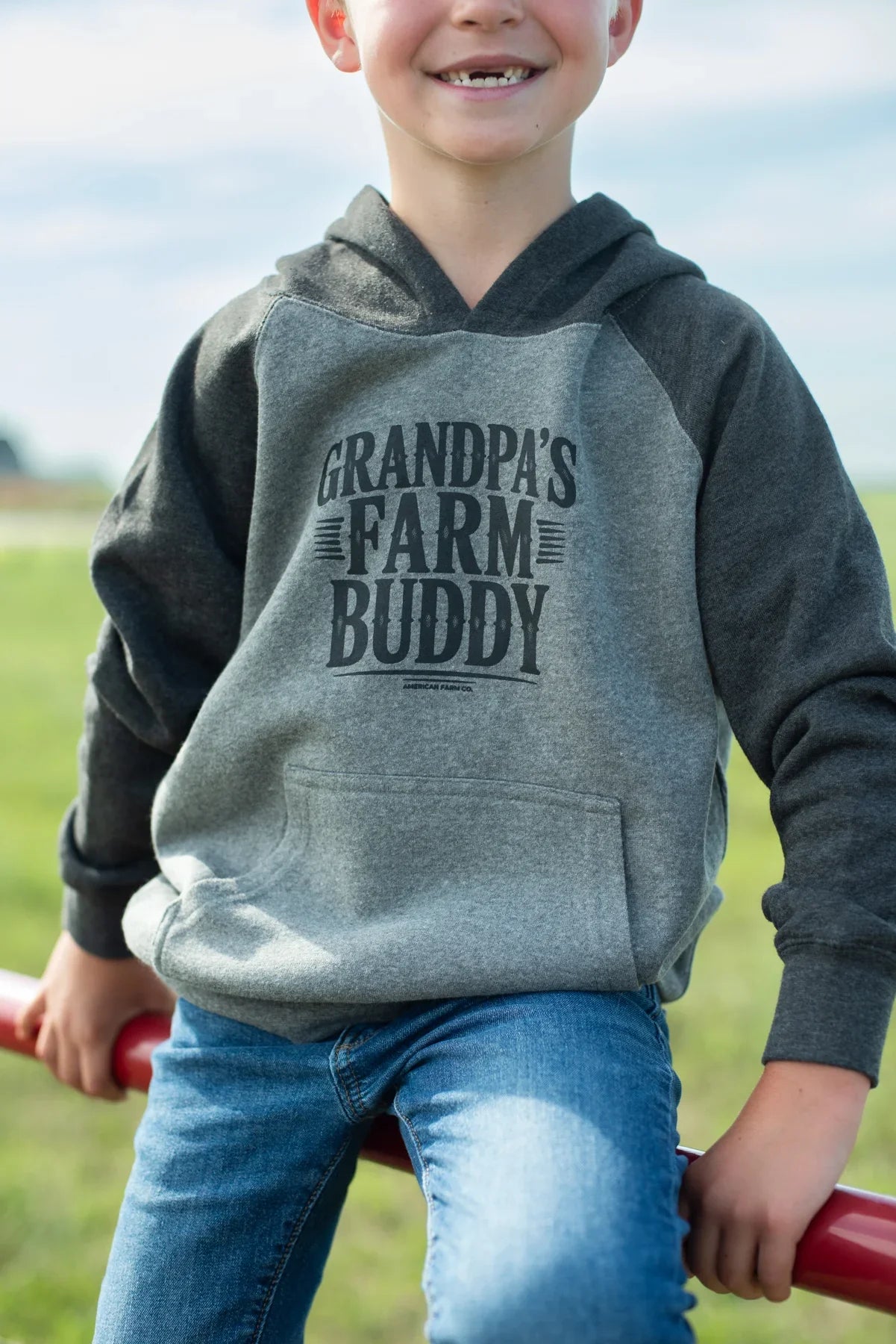 'Grandpa's Farm Buddy' Toddler/Youth Hoodie