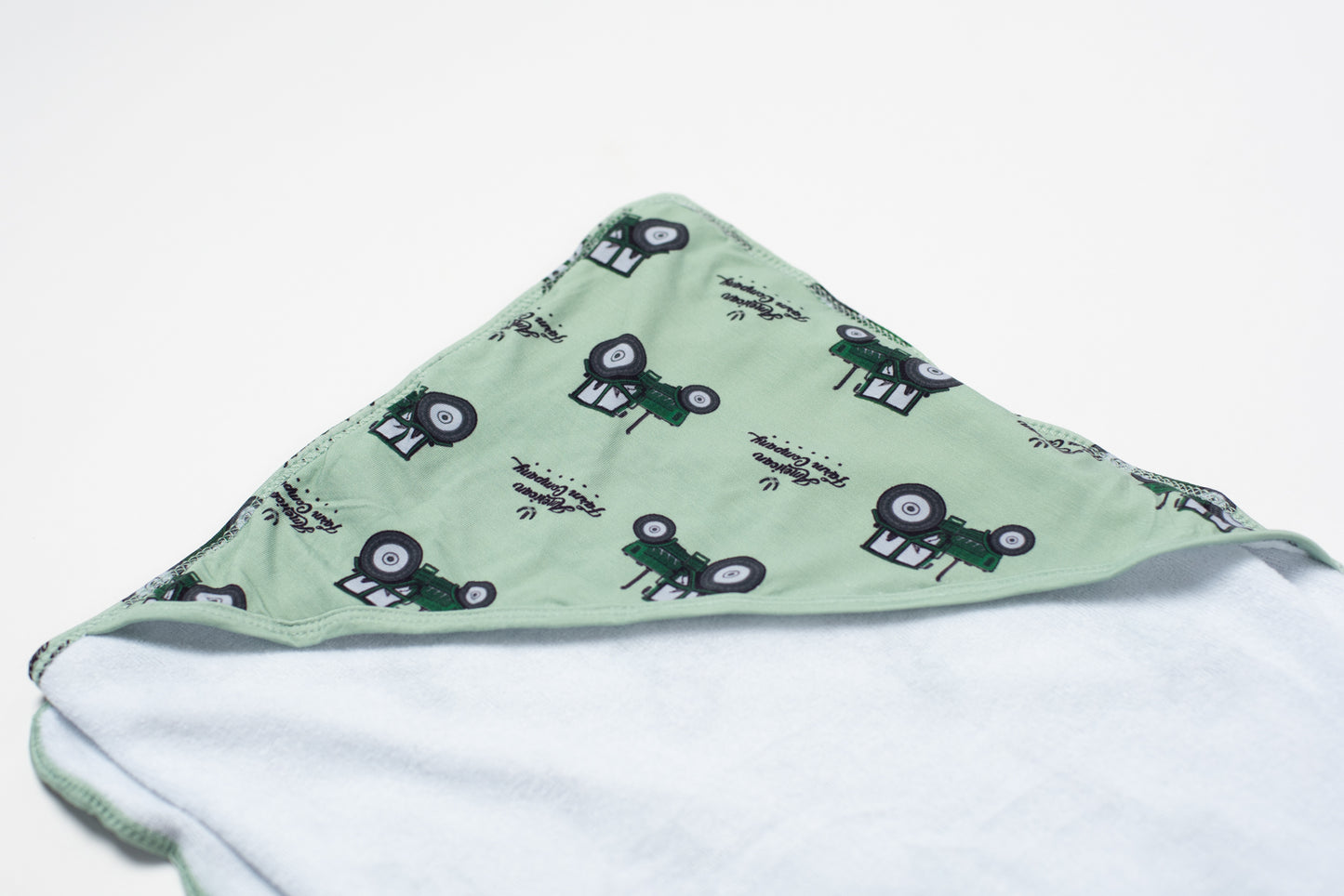 Green Tractor Baby/Toddler Hooded Towel