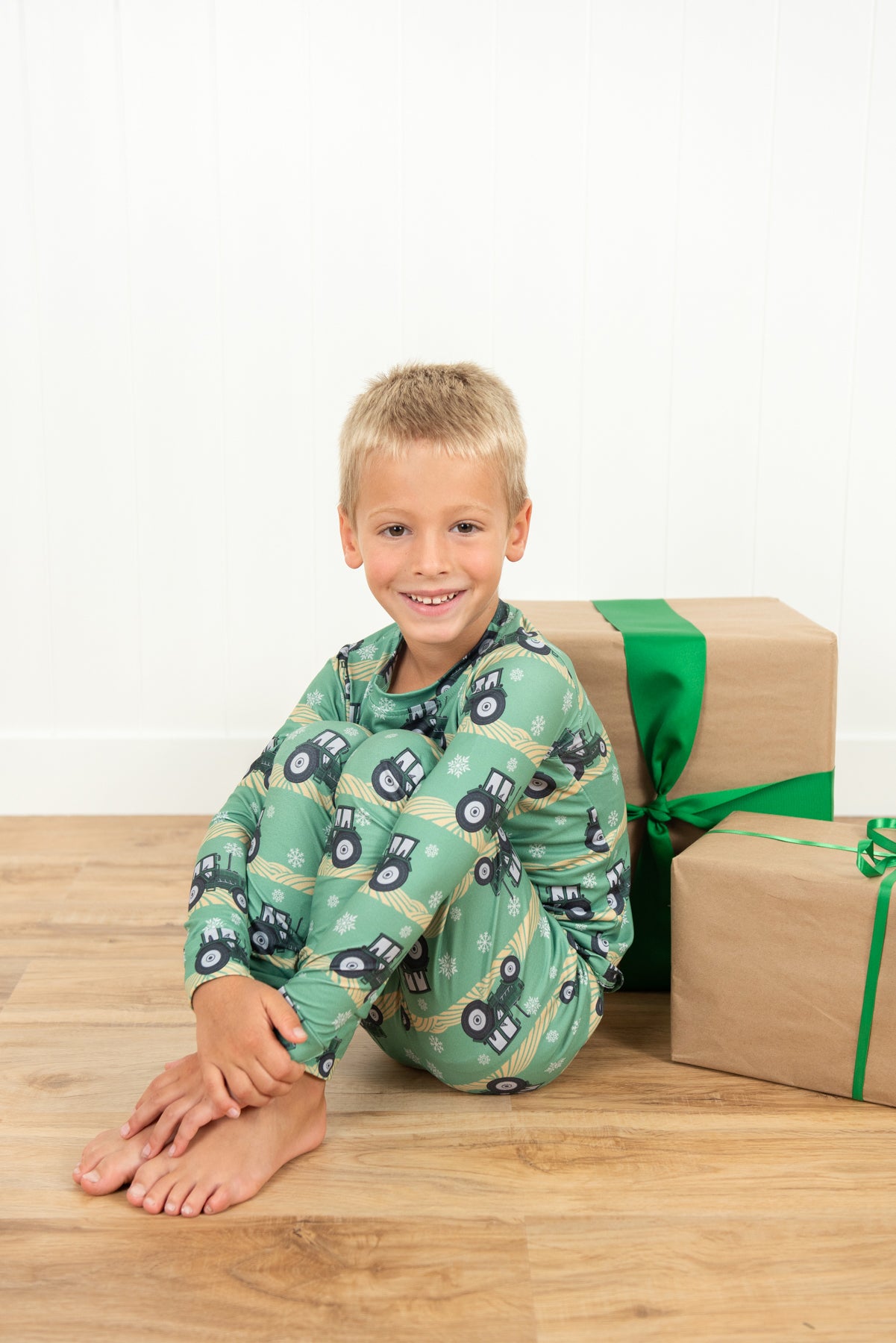 Green Tractor Christmas Toddler/Youth Pajama Set *PREORDER*